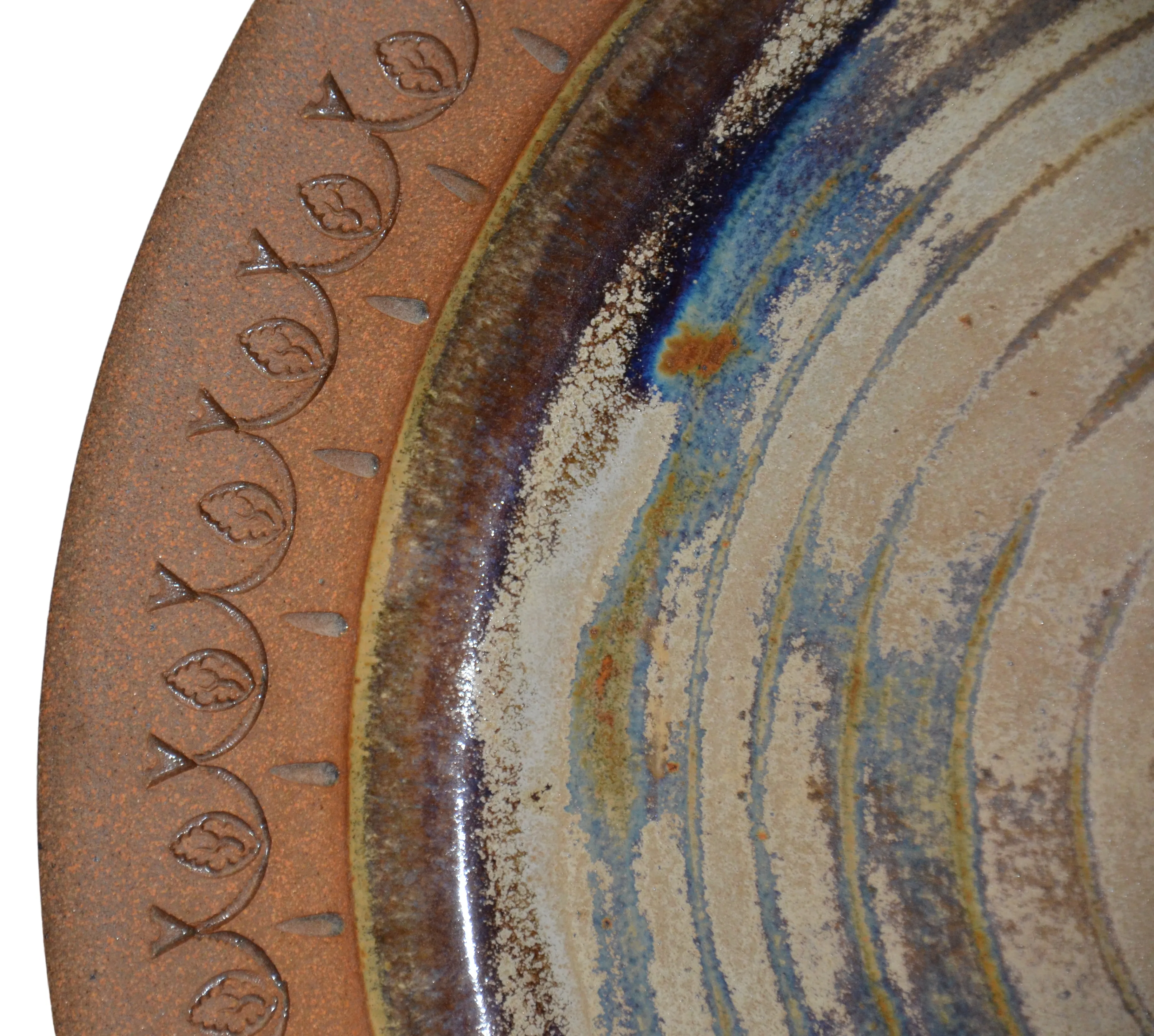18" Hand Crafted Studio Art Pottery Charger by Firuse Stalcup