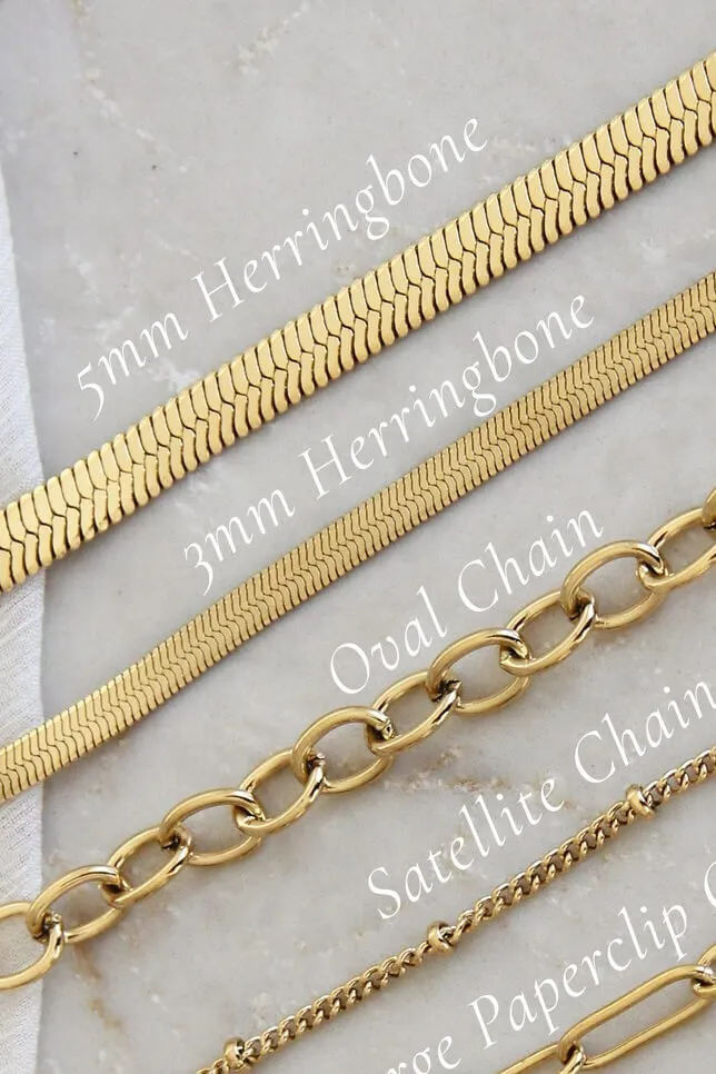 3mm Herringbone Chain Bracelet