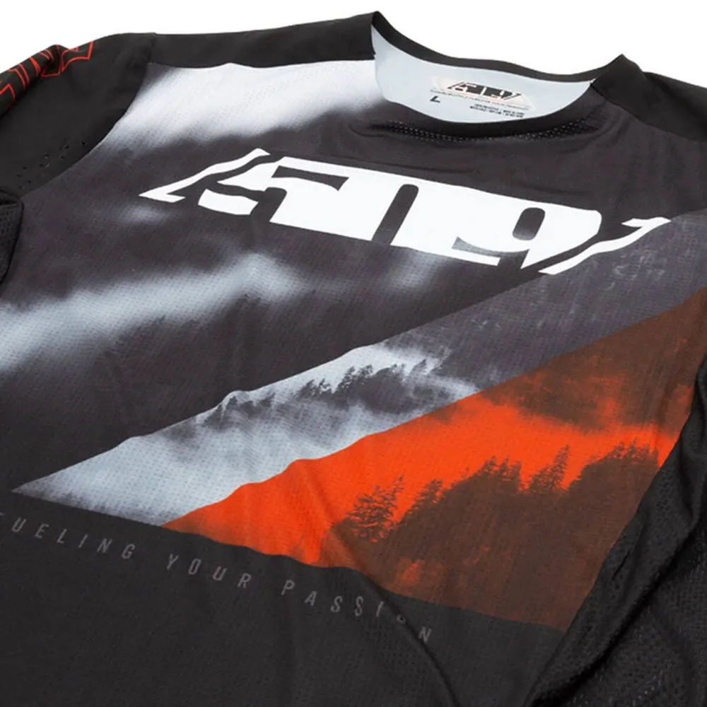509  Red Mist Transition Motorcross Riding Jersey Long Sleeve Athletic Fit Drop