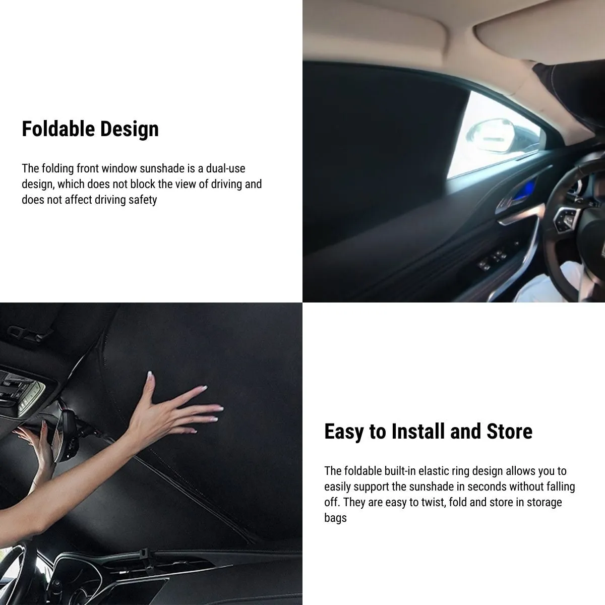 8pcs Set Window Sunshade Covers for Tesla Model S 2016-2023