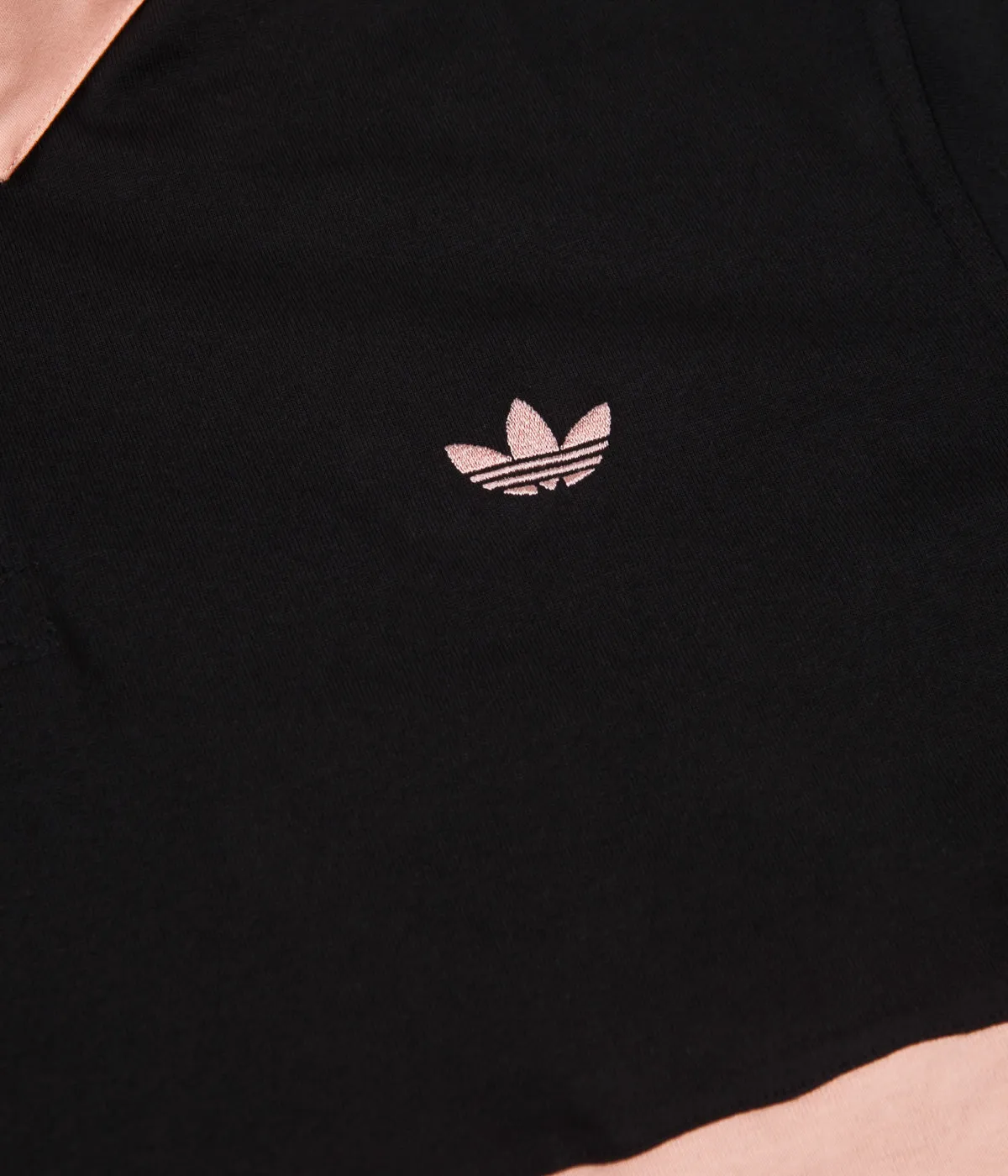Adidas 'Nora' Long Sleeve Polo Shirt - Black / Glow Pink