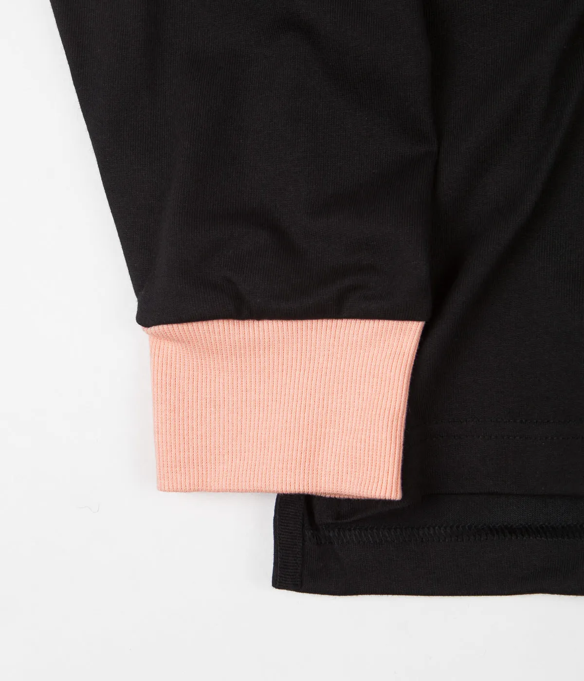 Adidas 'Nora' Long Sleeve Polo Shirt - Black / Glow Pink