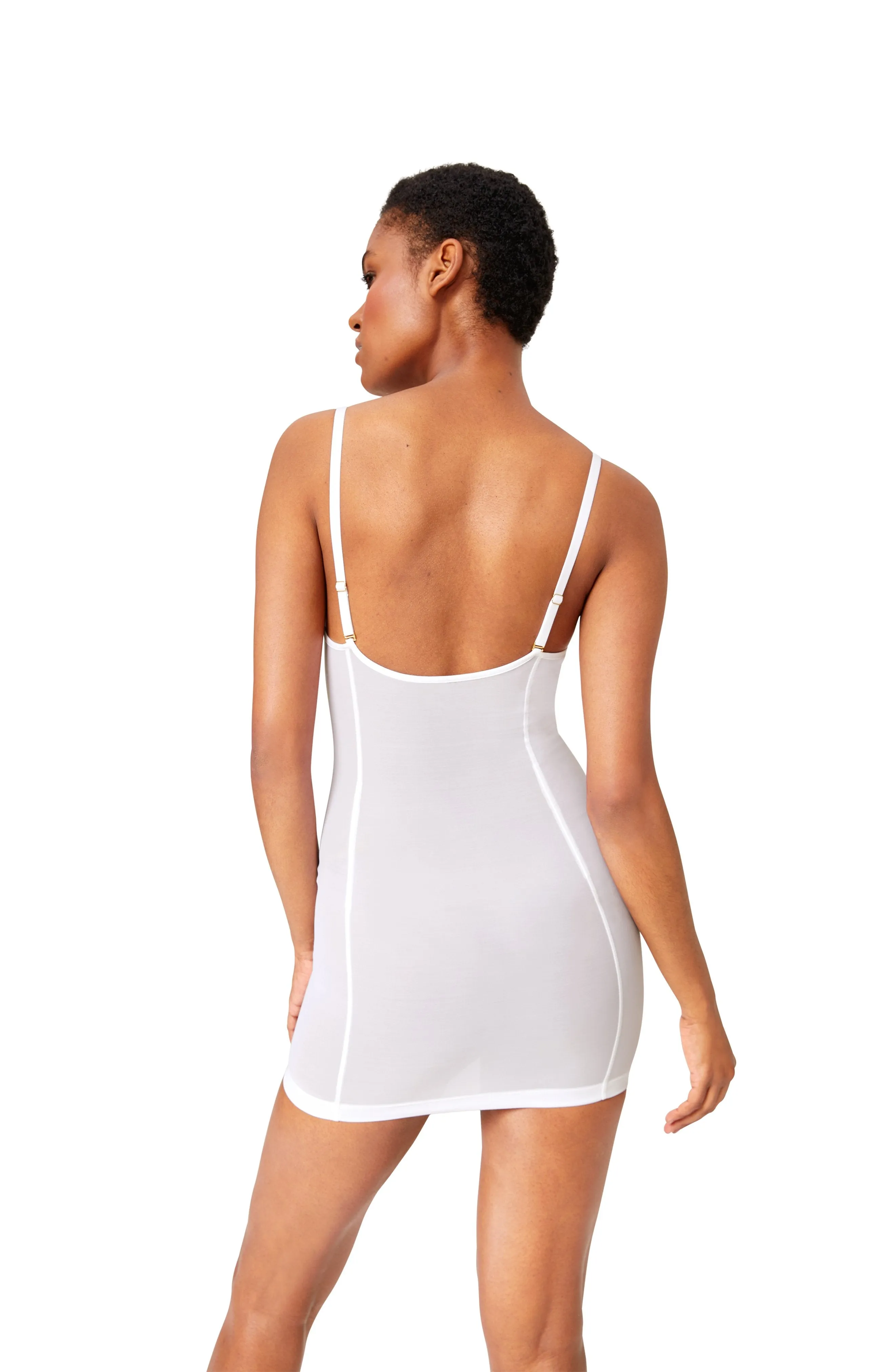 All Mesh Shaping Slip Dress