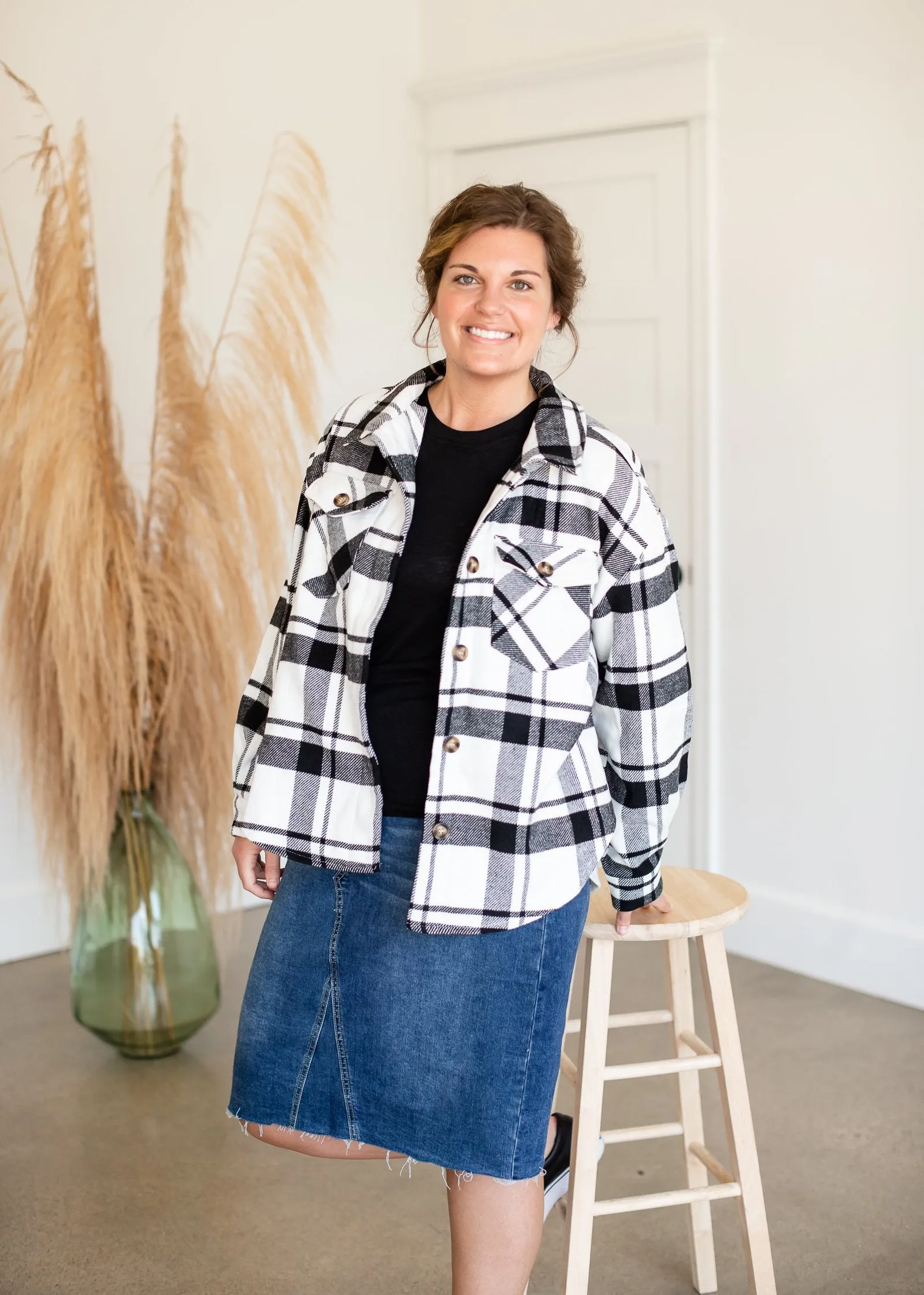 Anya Raw Hem Midi Denim Skirt - FINAL SALE