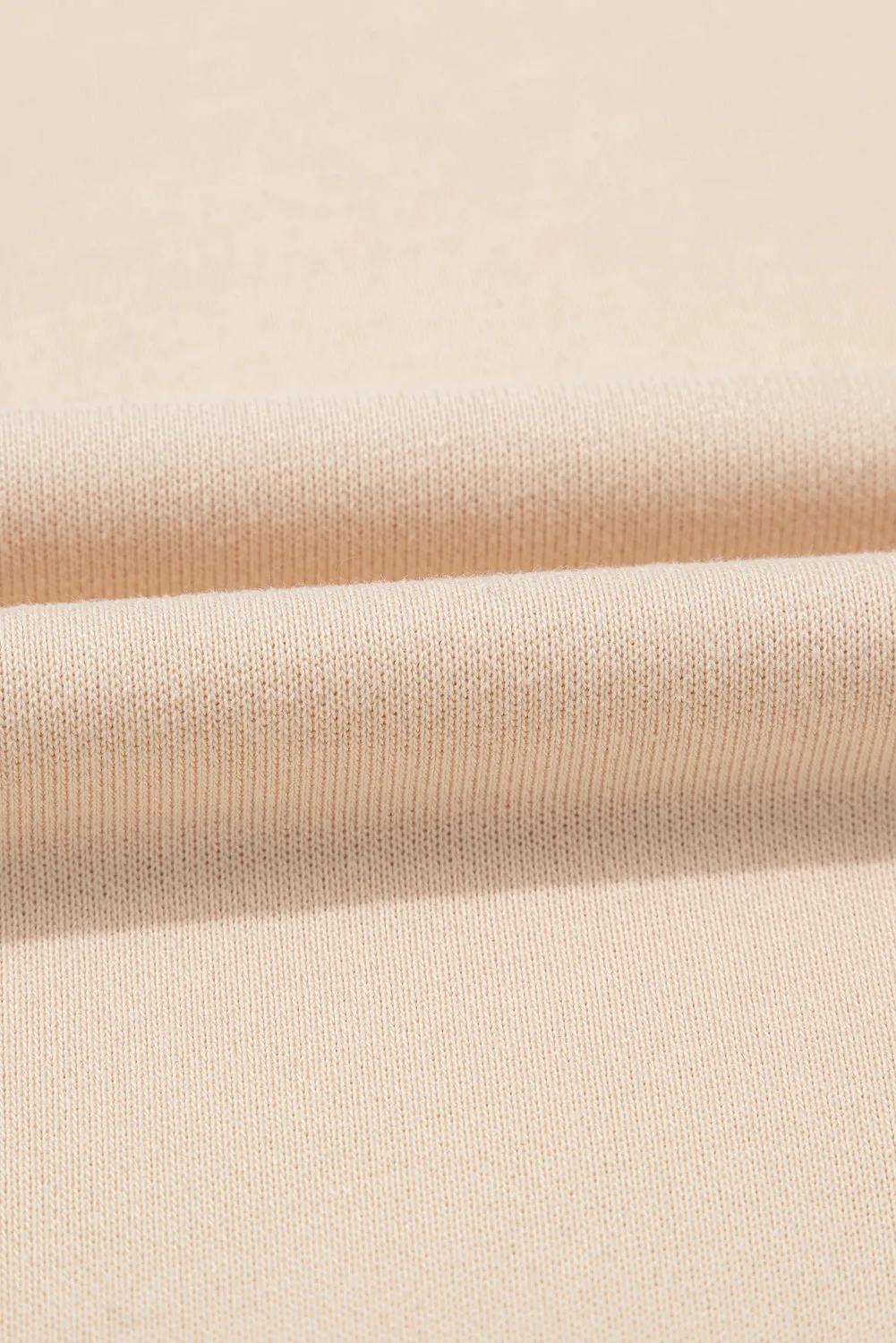 Apricot THANKS Chenille Embroidered Drop Shoulder Graphic Sweatshirt