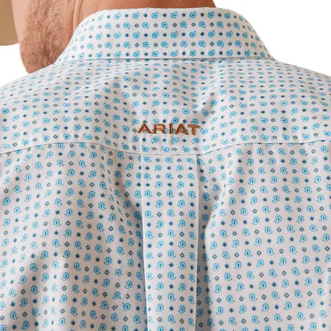 Ariat Men's Team Stuart White Long Sleeve Fitted Shirt 10043799