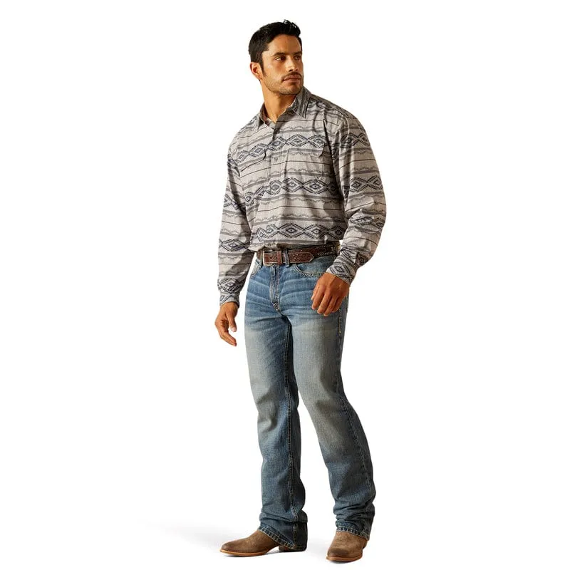 Ariat Men's VentTek Outbound Moon Mist Classic Fit Long Sleeve Button Down Shirt 10049015