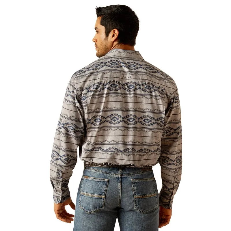 Ariat Men's VentTek Outbound Moon Mist Classic Fit Long Sleeve Button Down Shirt 10049015