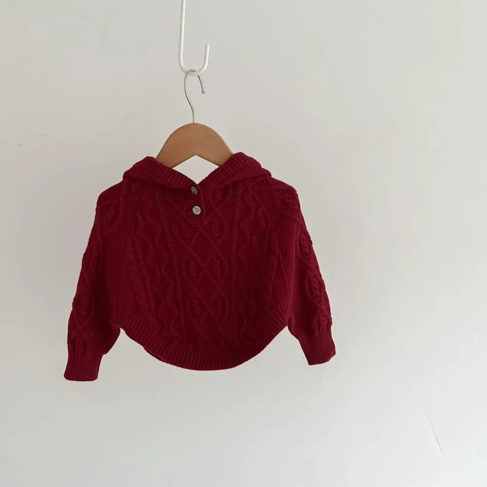 Baby Girls Autumn Knitted Solid Top Wholesale Baby Clothes Usa