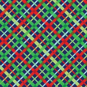 Benartex Happy Llamadays 14424 56 Holiday Plaid Navy By The Yard