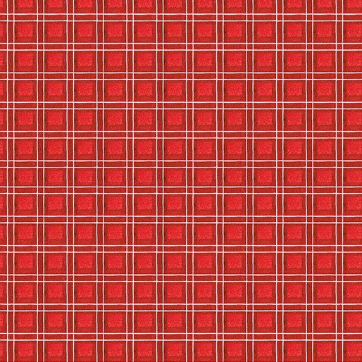 Benartex Meowy Christmas 16237 10 Painted Plaid Red By The Yard
