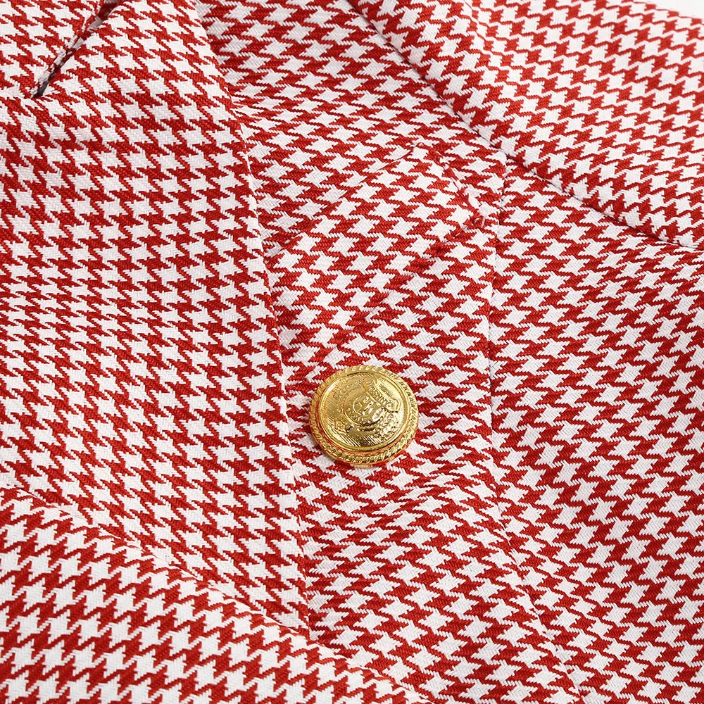 BerriesJam - 2024 Plaid Slim Coat Short Double-breasted Formal Blazer