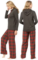 Buffalo Plaid Hoodie Set