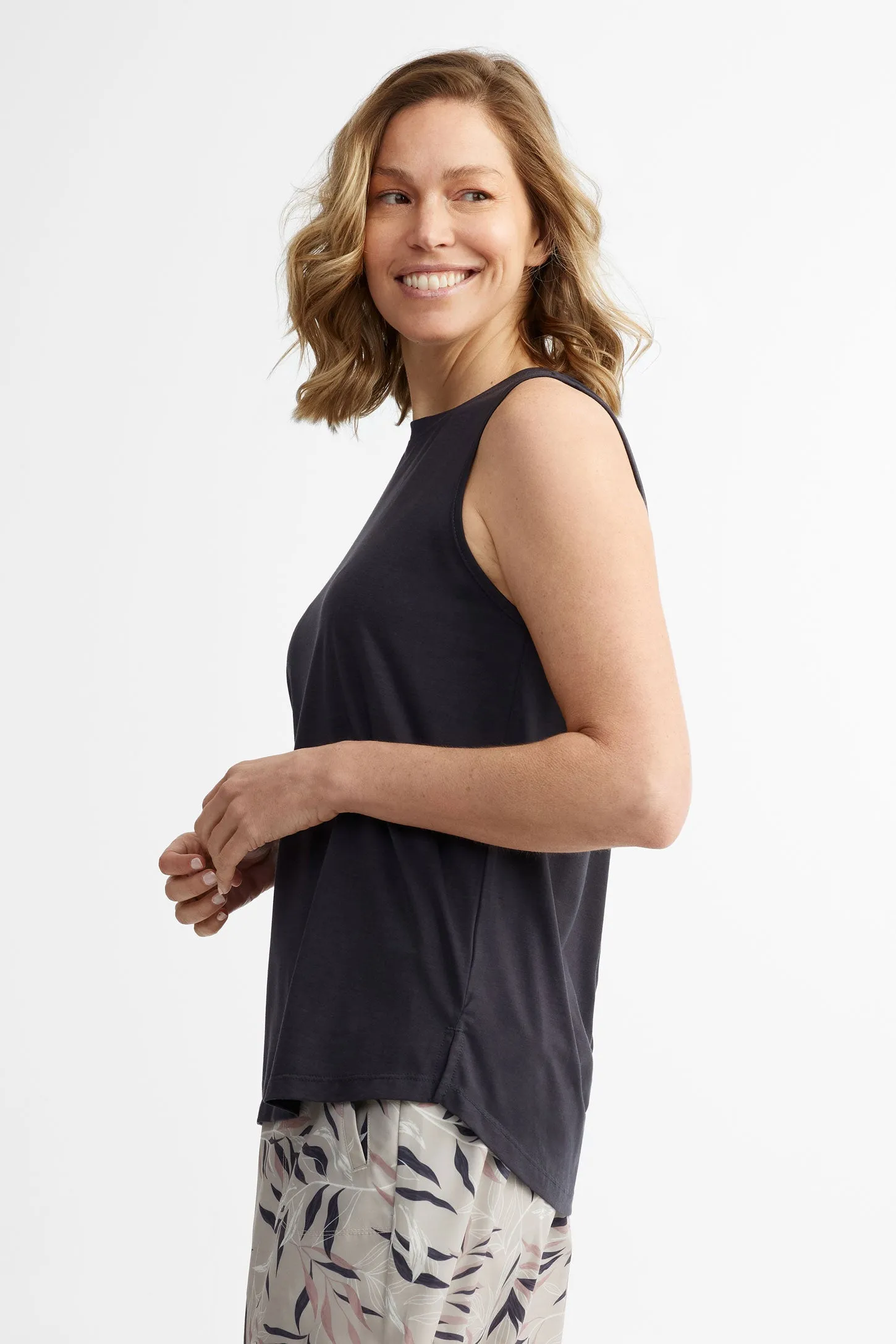 Camisole col rond Lyocell - Femme