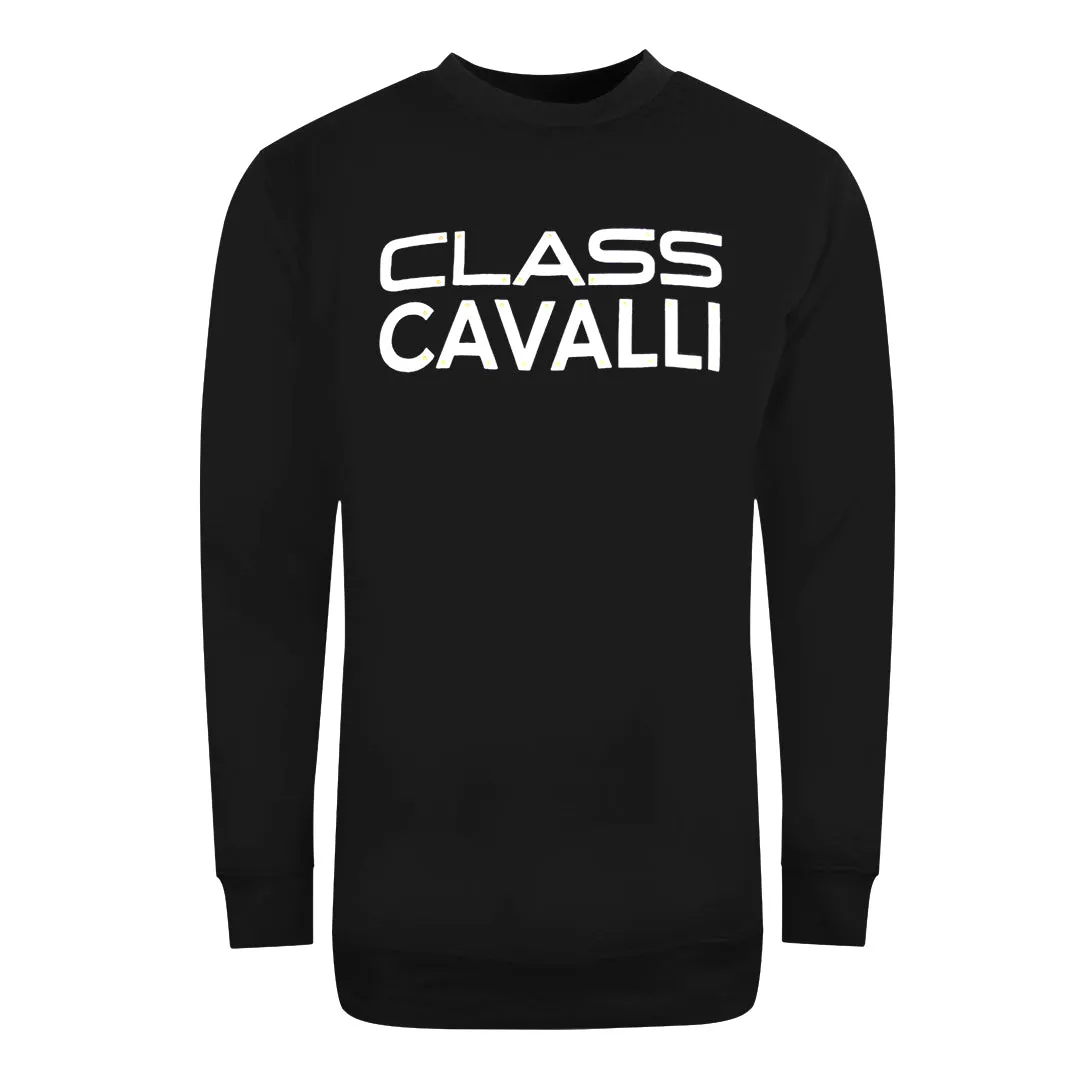 Cavalli Class Bolted Logo Black Sweatshirt