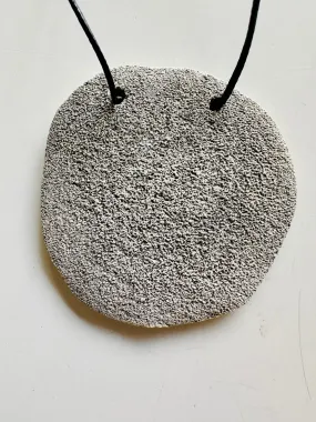 Ceramic Necklace Full Moon — CONCRETE GREY
