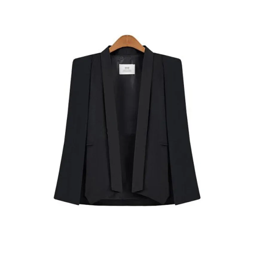 Coat Women Lapel Split Cloak Jacket