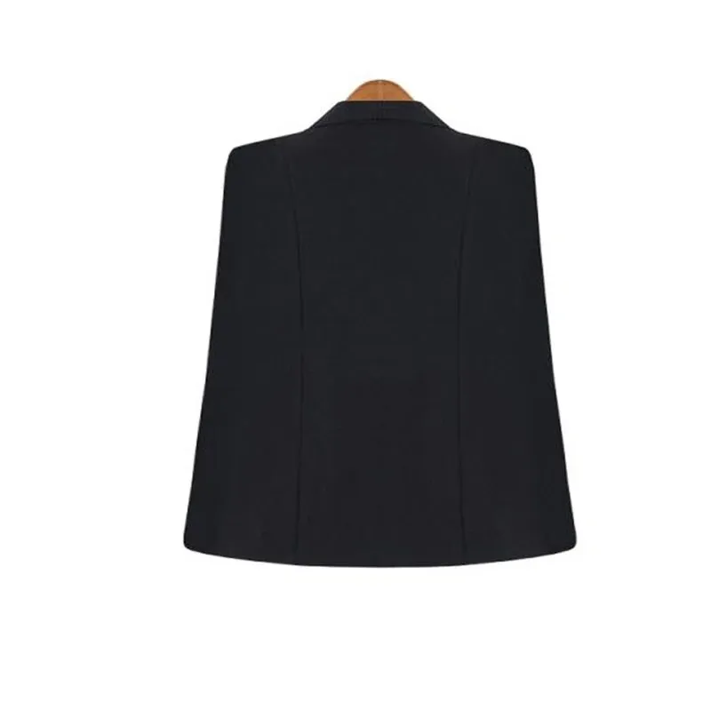 Coat Women Lapel Split Cloak Jacket
