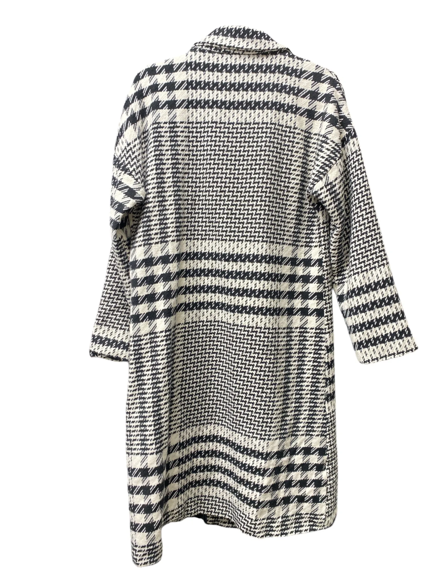Coat Wool By Clothes Mentor In Black & White, Size: M