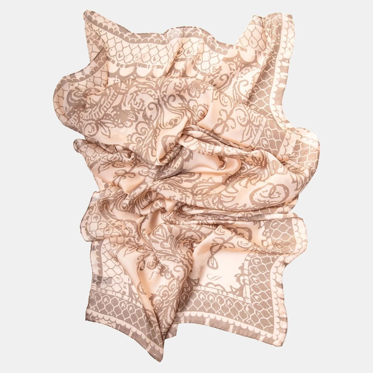 Colette - Silk Scarf/Shawl - Peach