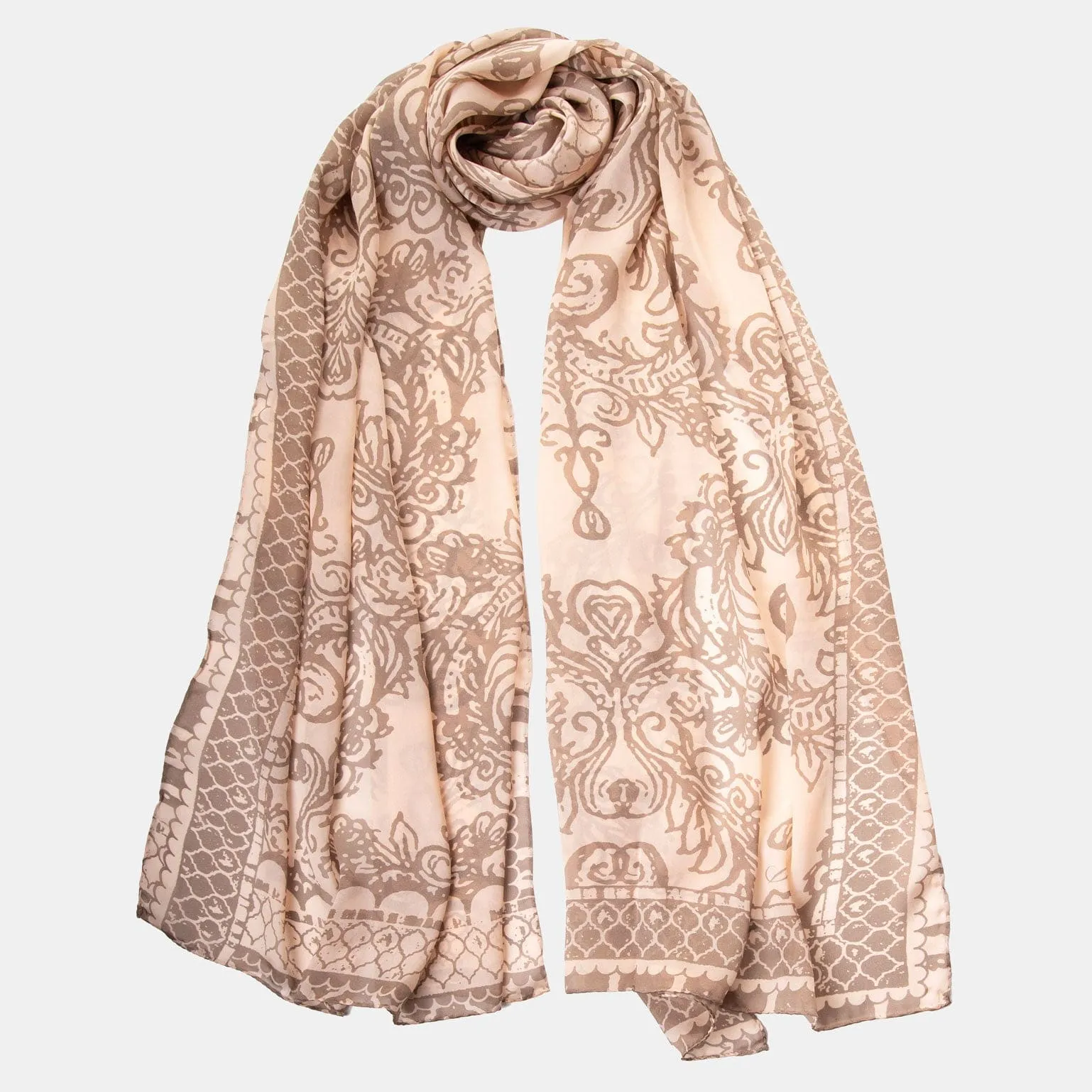 Colette - Silk Scarf/Shawl - Peach