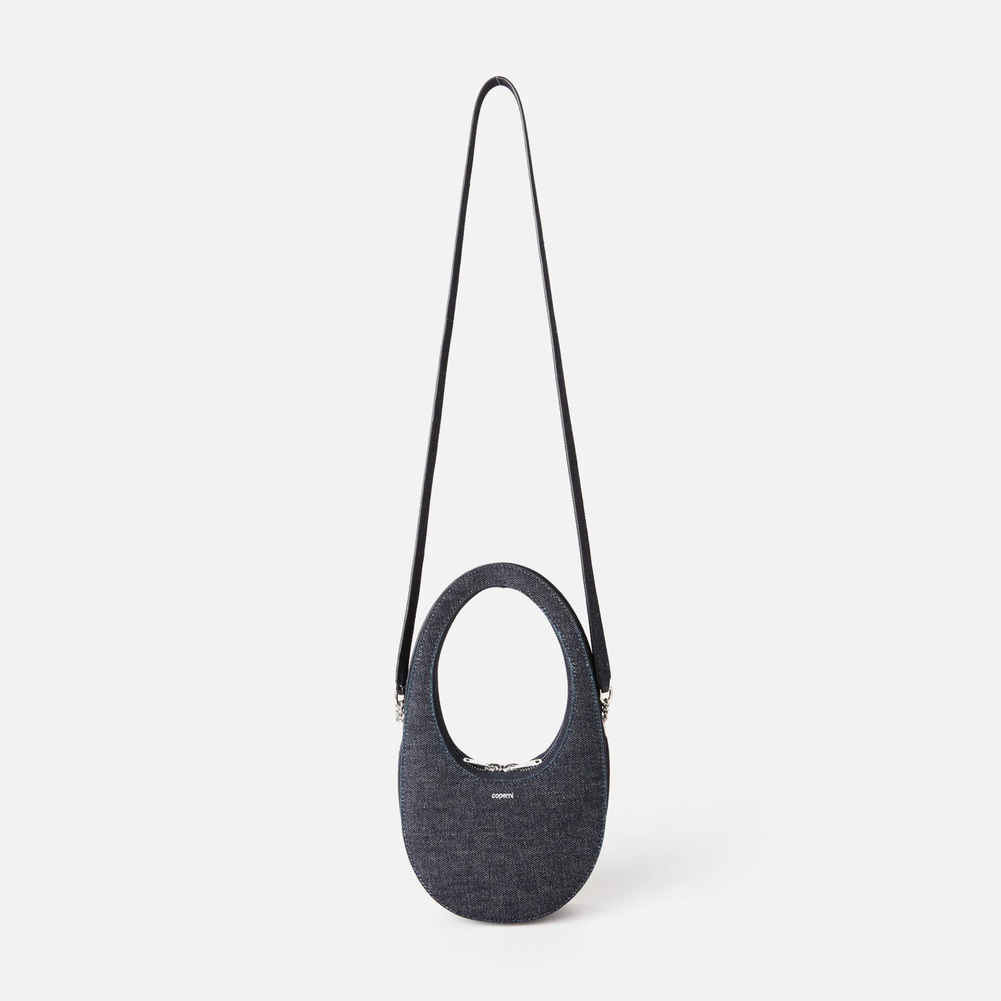 Coperni Denim Mini Swipe Bag - Blue