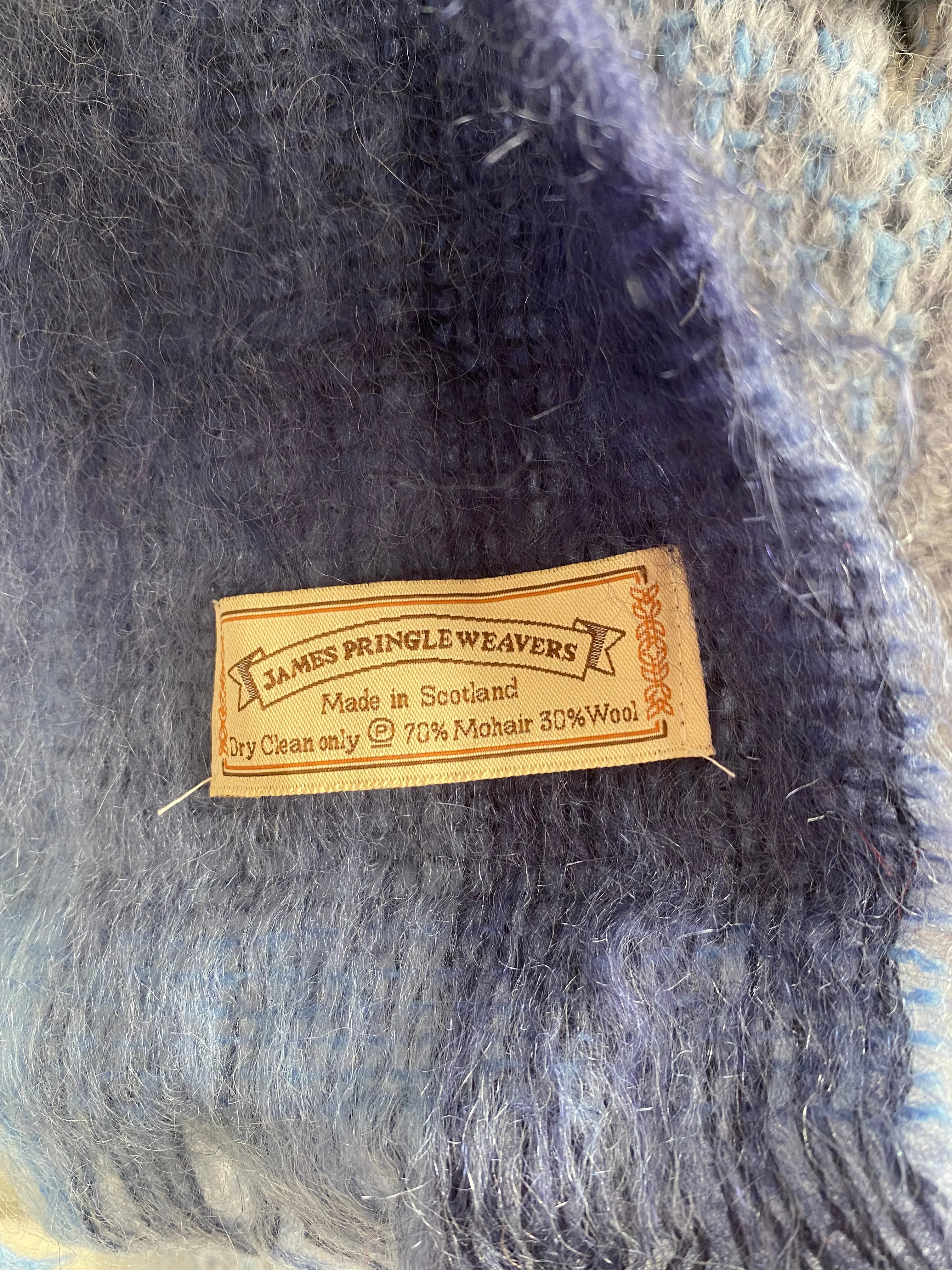 Cozy Chic 1960's Light Blue Mohair & Silk Spring Sweater Coat / Medium