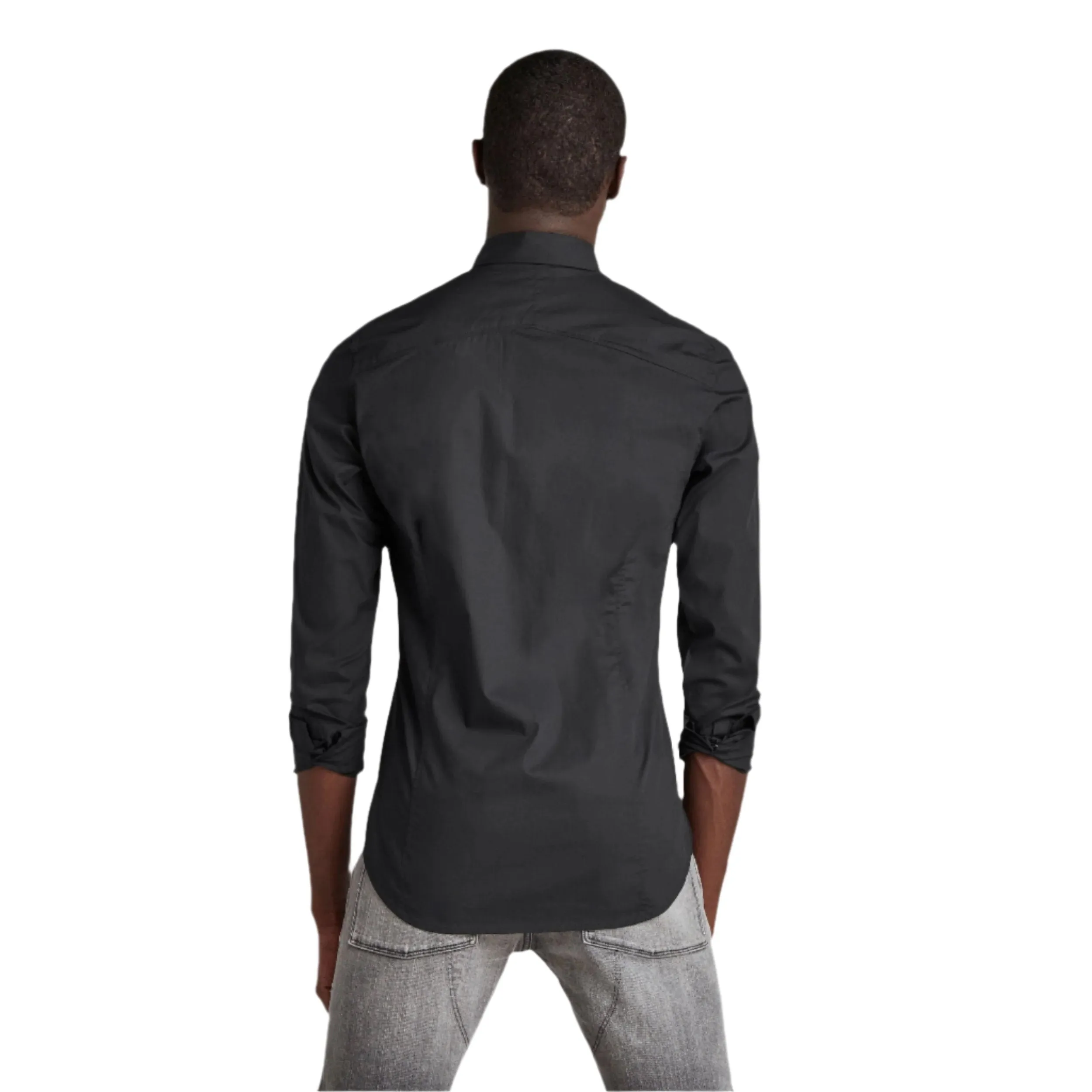 Dark Black Dressed Super Slim Shirt