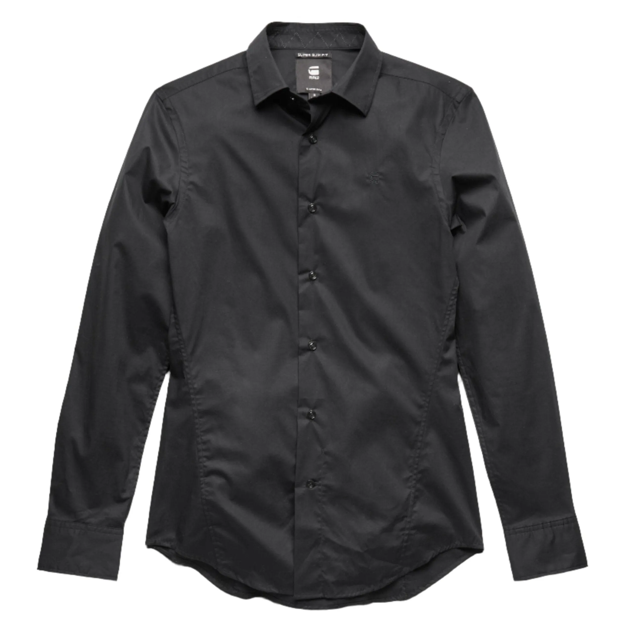 Dark Black Dressed Super Slim Shirt