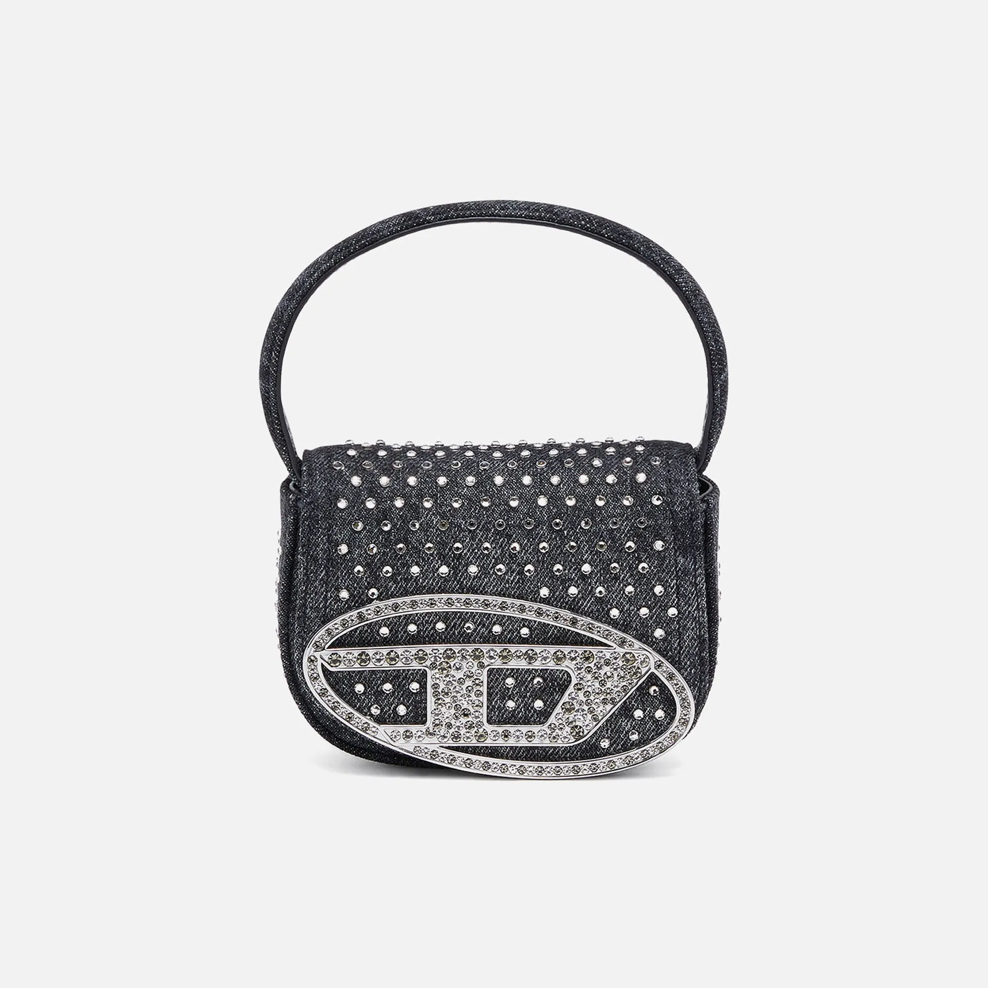 Diesel 1DR XS Denim Strass Bag - Black