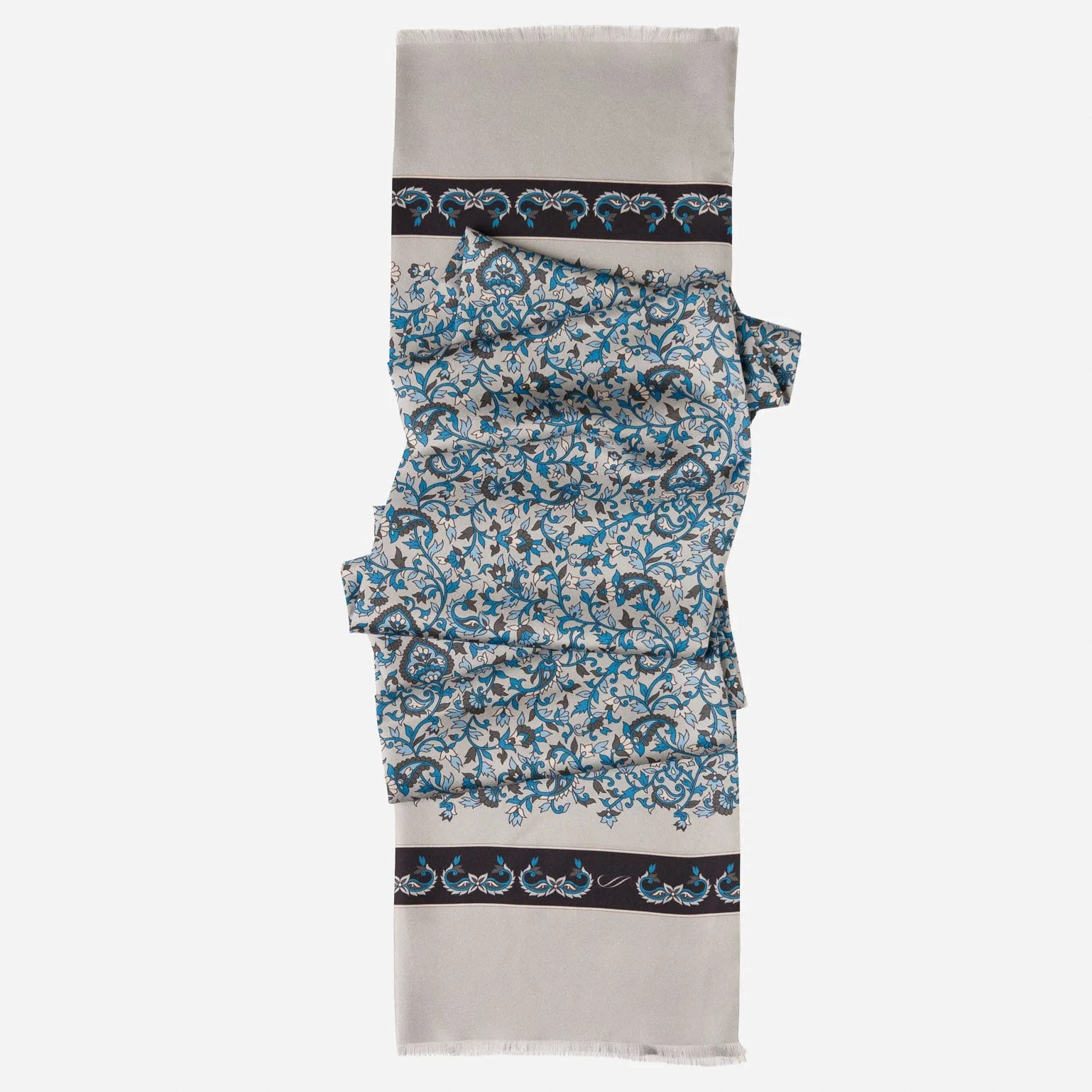 Elba - Silk Scarf - Grey