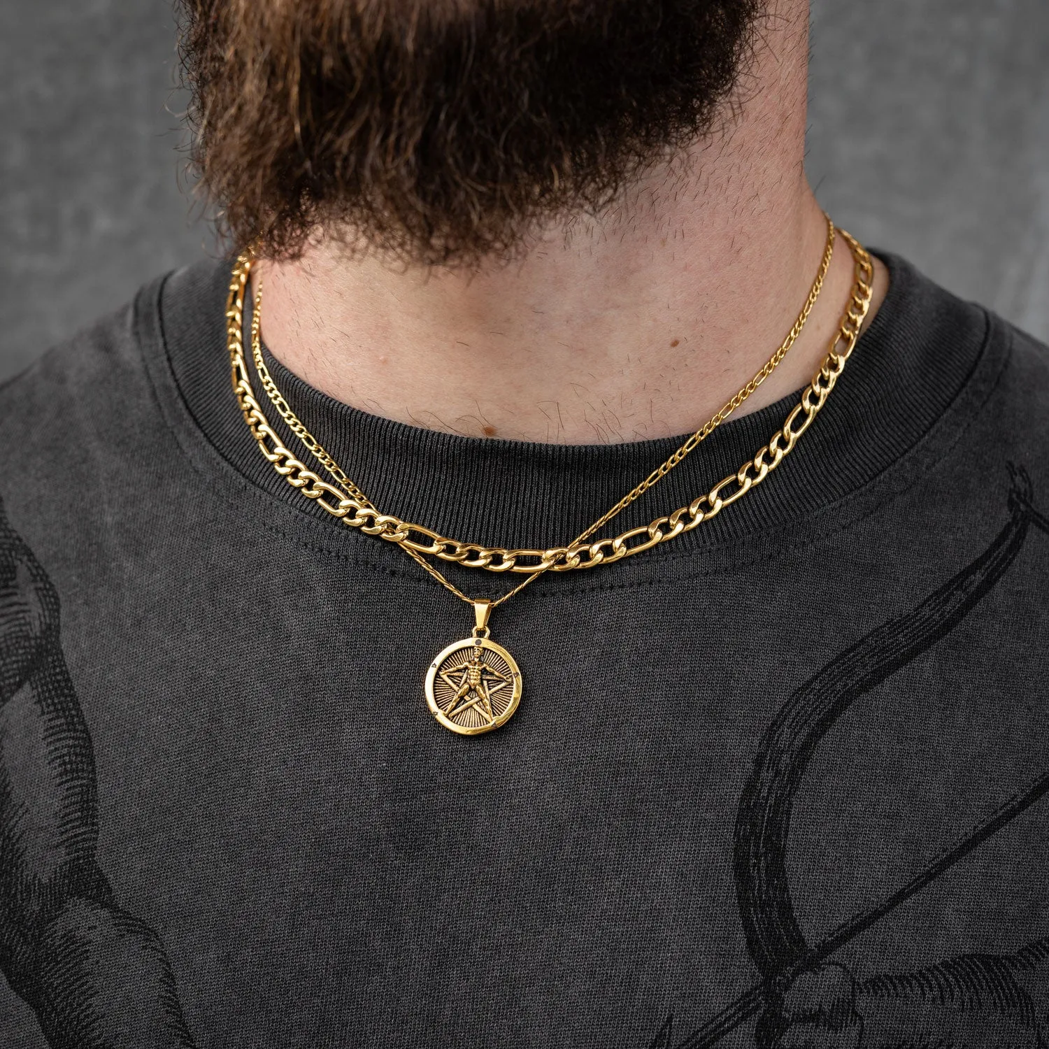 Figaro Set (Custom Pendant Choice) (Gold)