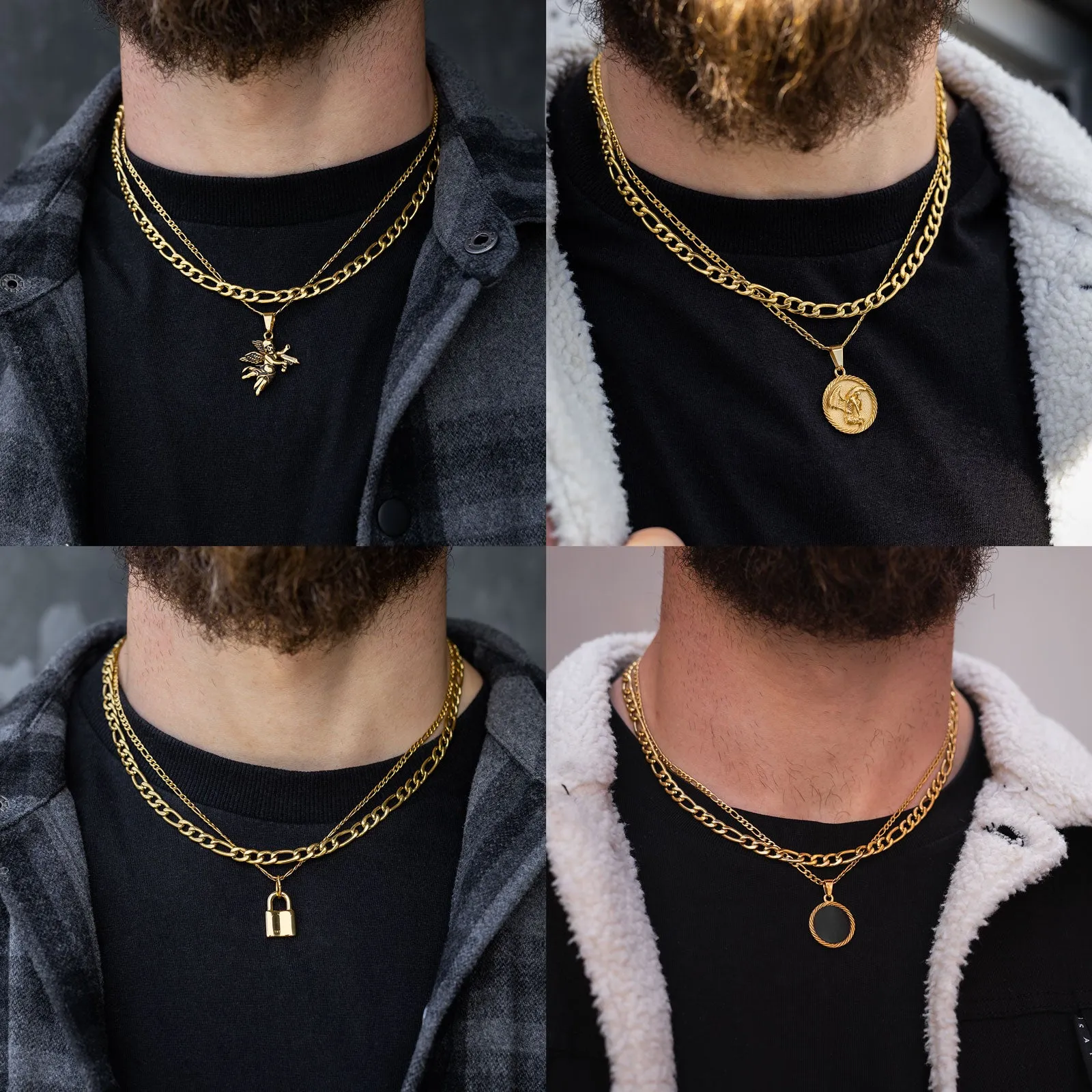 Figaro Set (Custom Pendant Choice) (Gold)