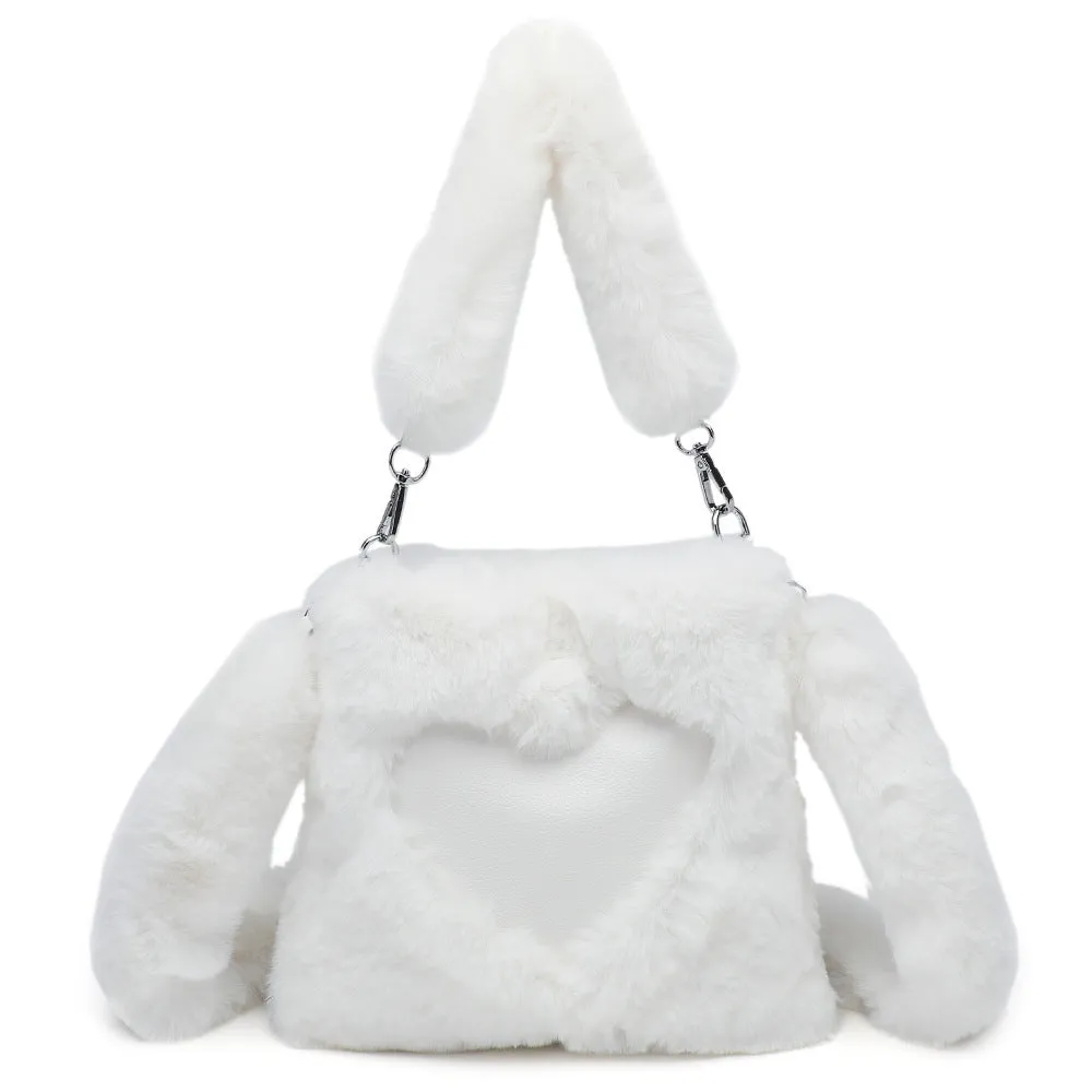 Fluffy Shoulder Bag – Plush Top-Handle Tote