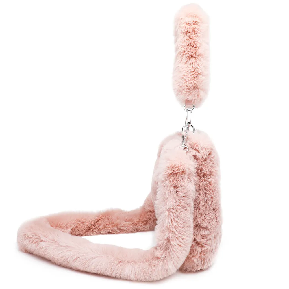 Fluffy Shoulder Bag – Plush Top-Handle Tote