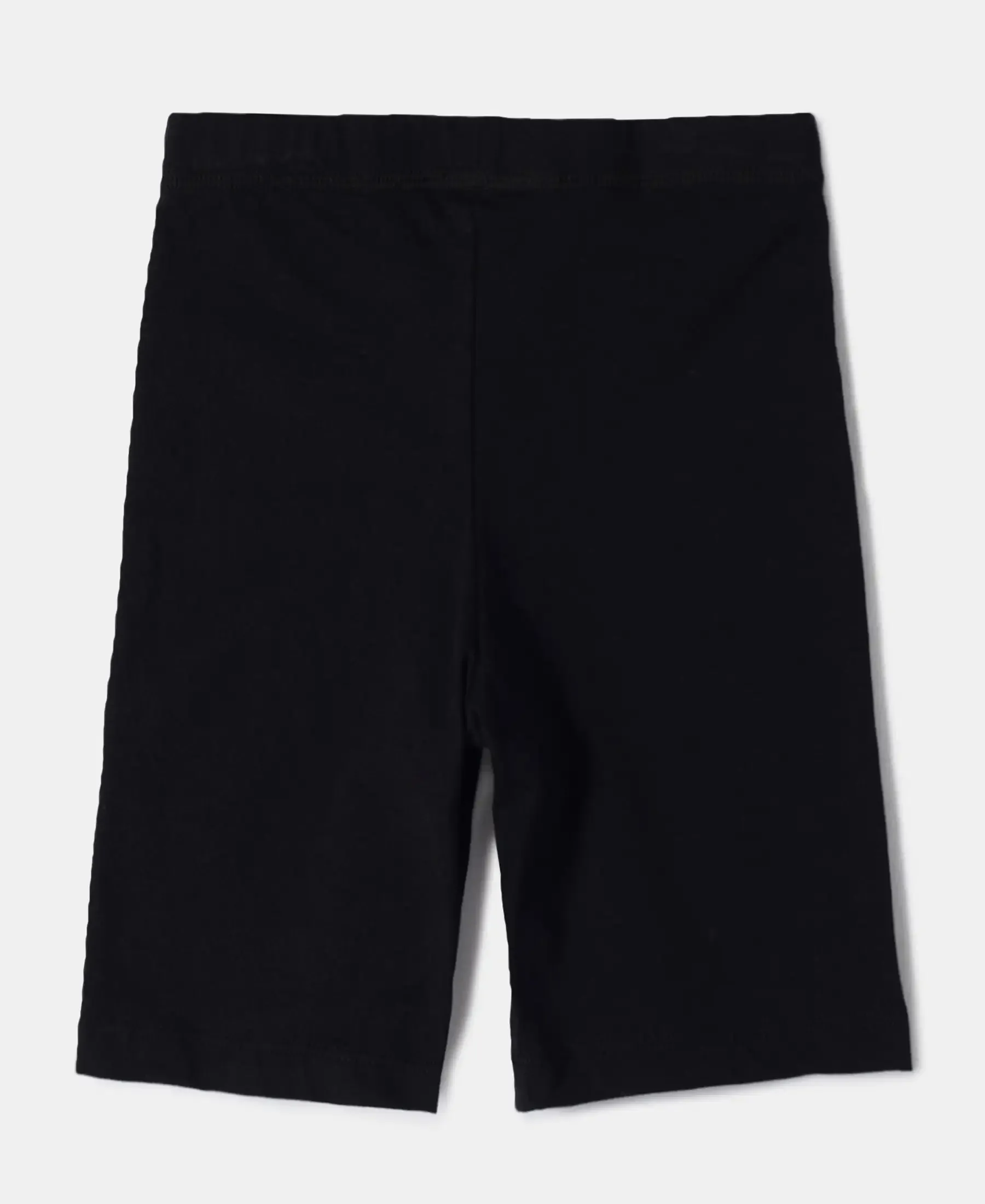 Girl's Super Combed Cotton Elastane Stretch Shorties with Ultrasoft Waistband - Black (Pack of 2)