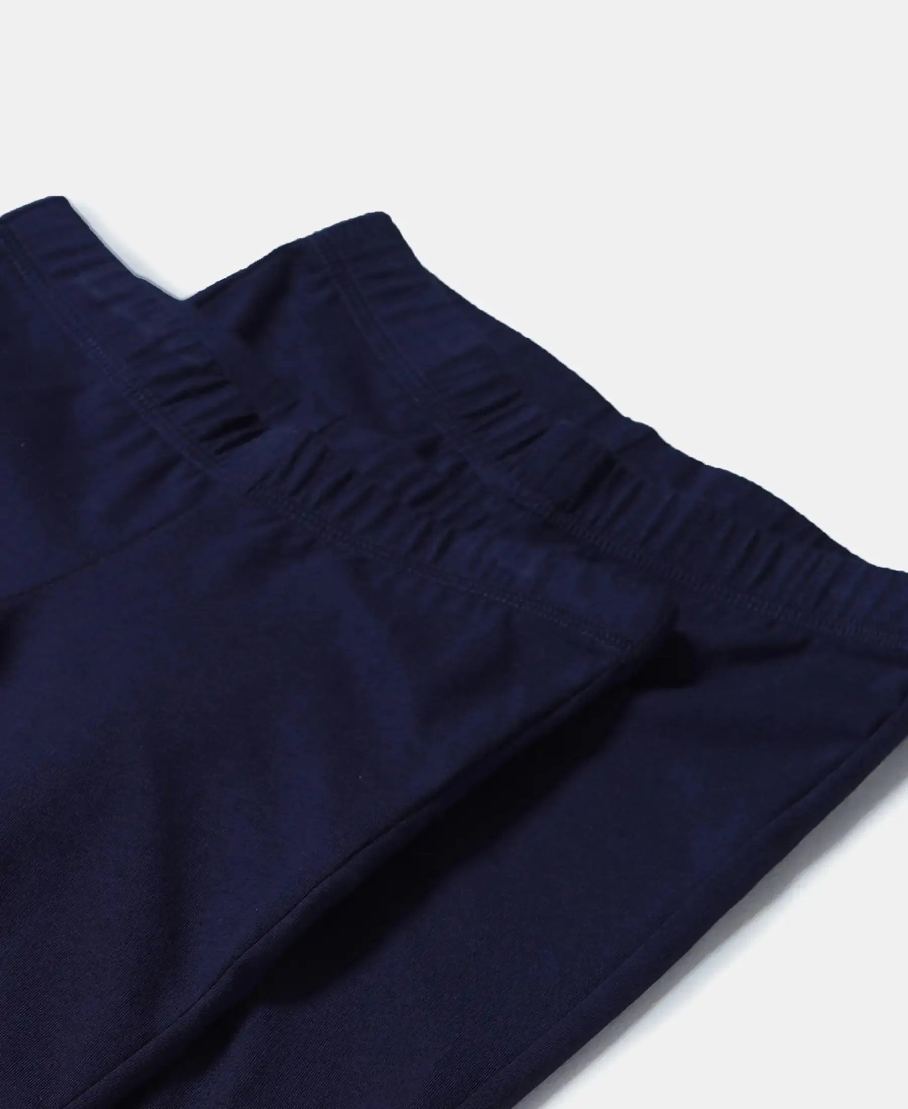 Girl's Super Combed Cotton Elastane Stretch Shorties with Ultrasoft Waistband - Classic Navy (Pack of 2)