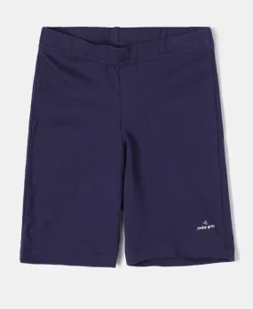 Girl's Super Combed Cotton Elastane Stretch Shorties with Ultrasoft Waistband - Classic Navy