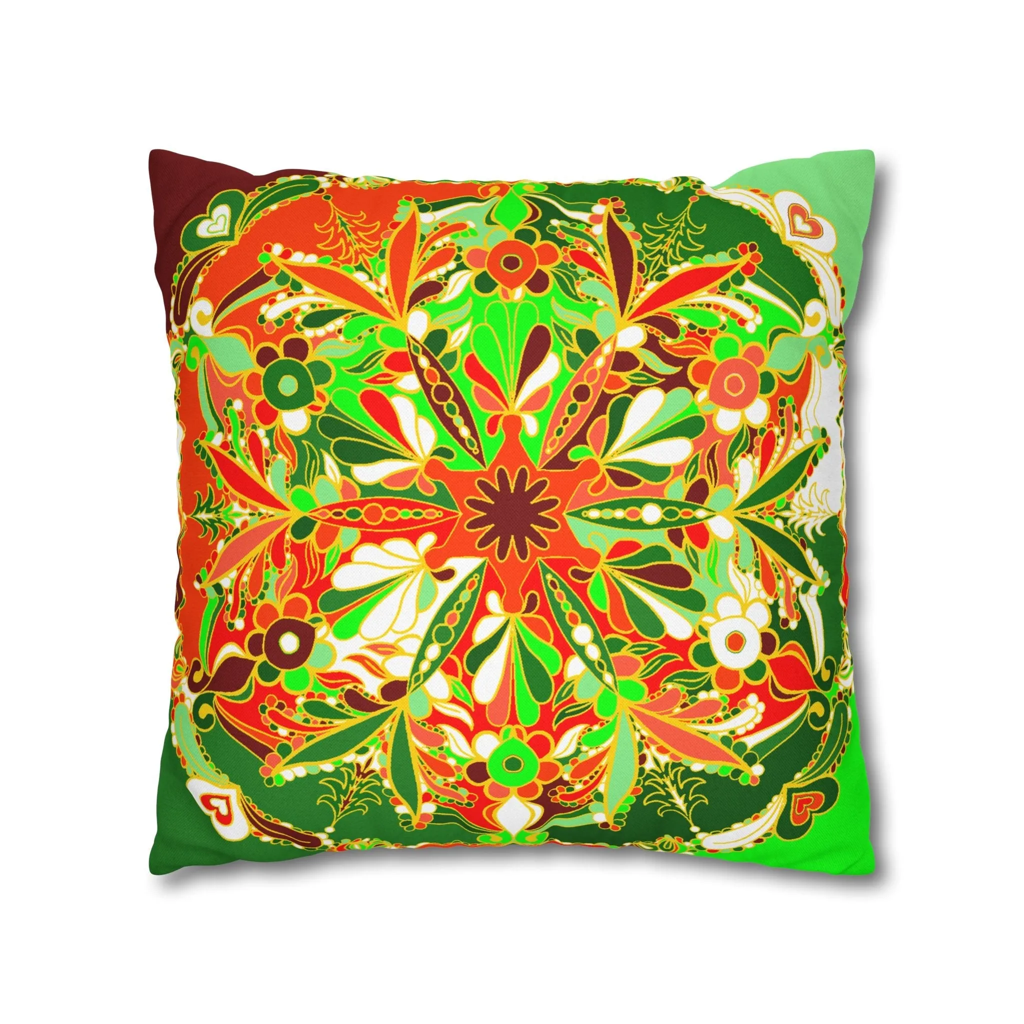 Handmade Mandala Art Pillowcase - Christmas Bed Decor