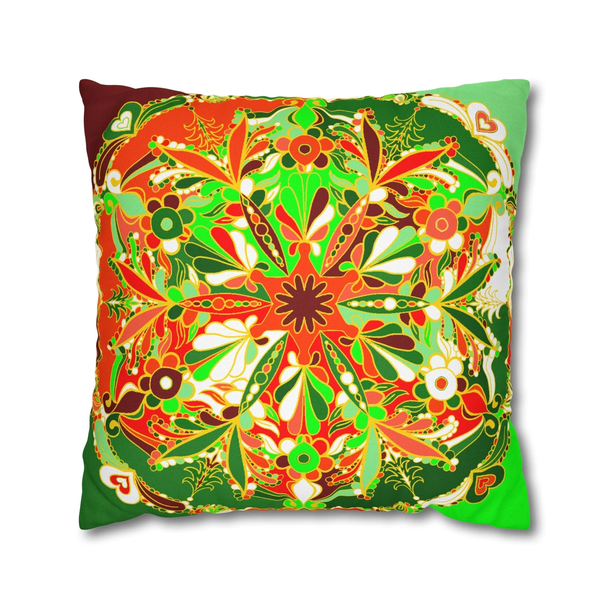 Handmade Mandala Art Pillowcase - Christmas Bed Decor