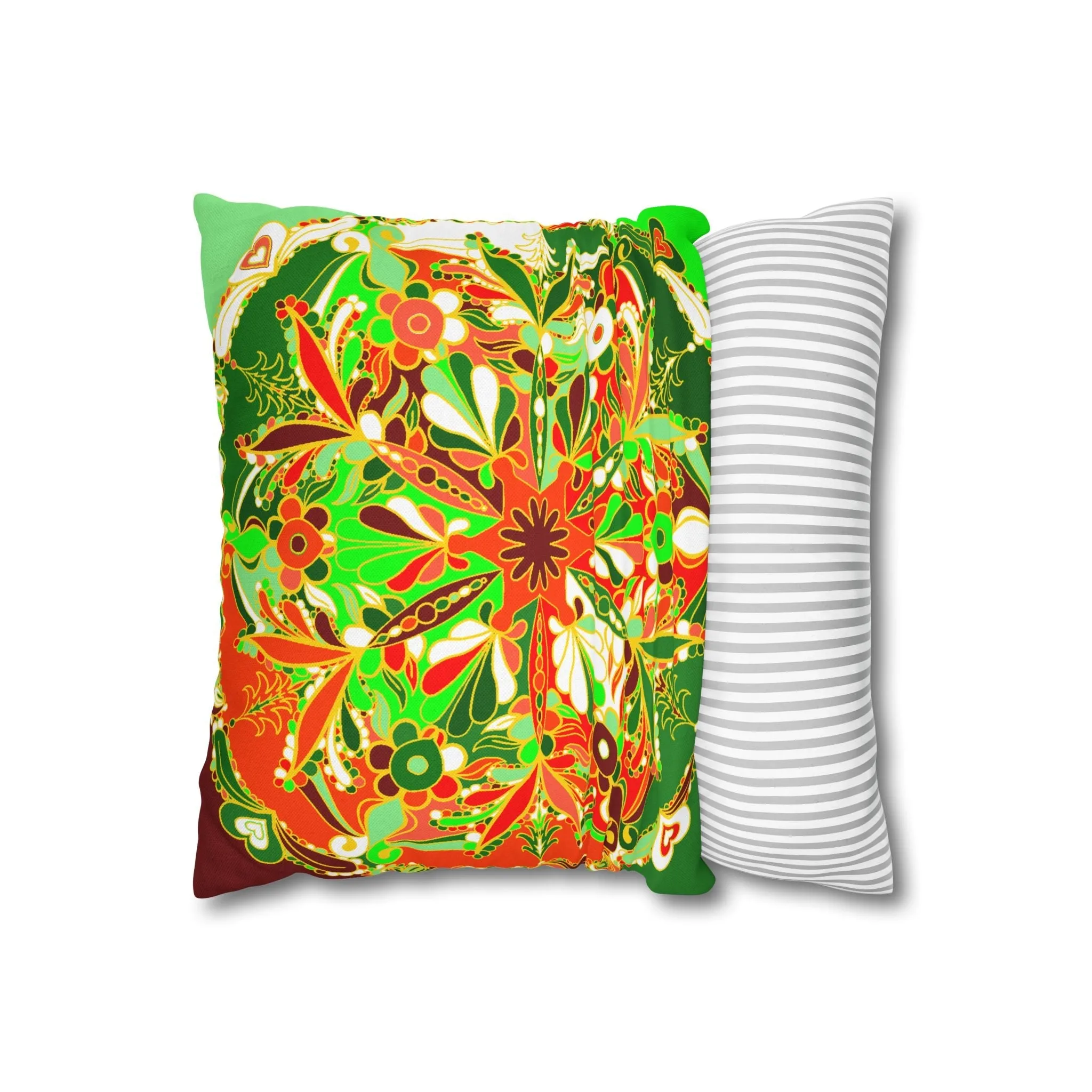 Handmade Mandala Art Pillowcase - Christmas Bed Decor