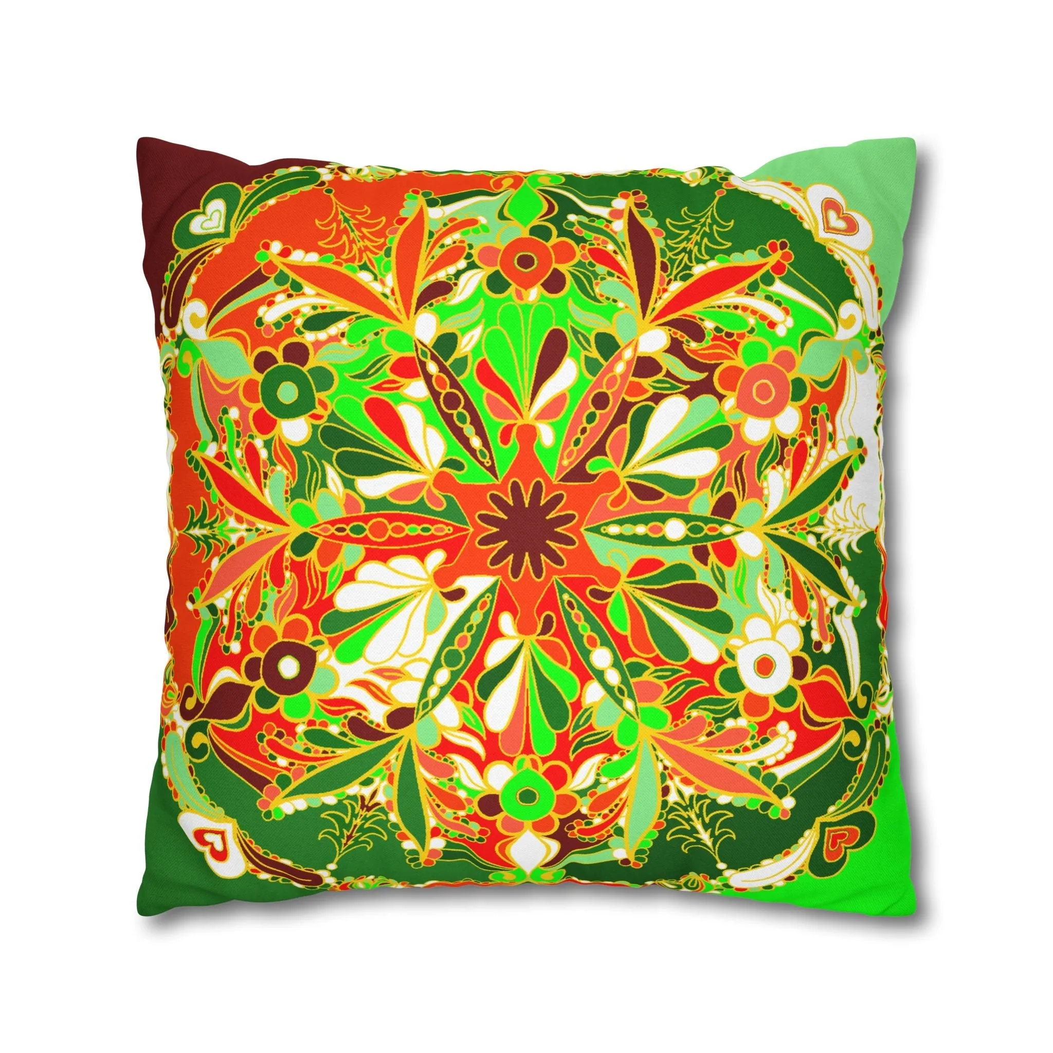 Handmade Mandala Art Pillowcase - Christmas Bed Decor
