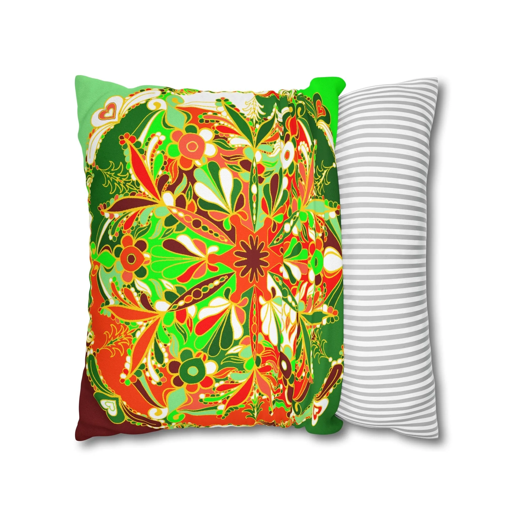 Handmade Mandala Art Pillowcase - Christmas Bed Decor