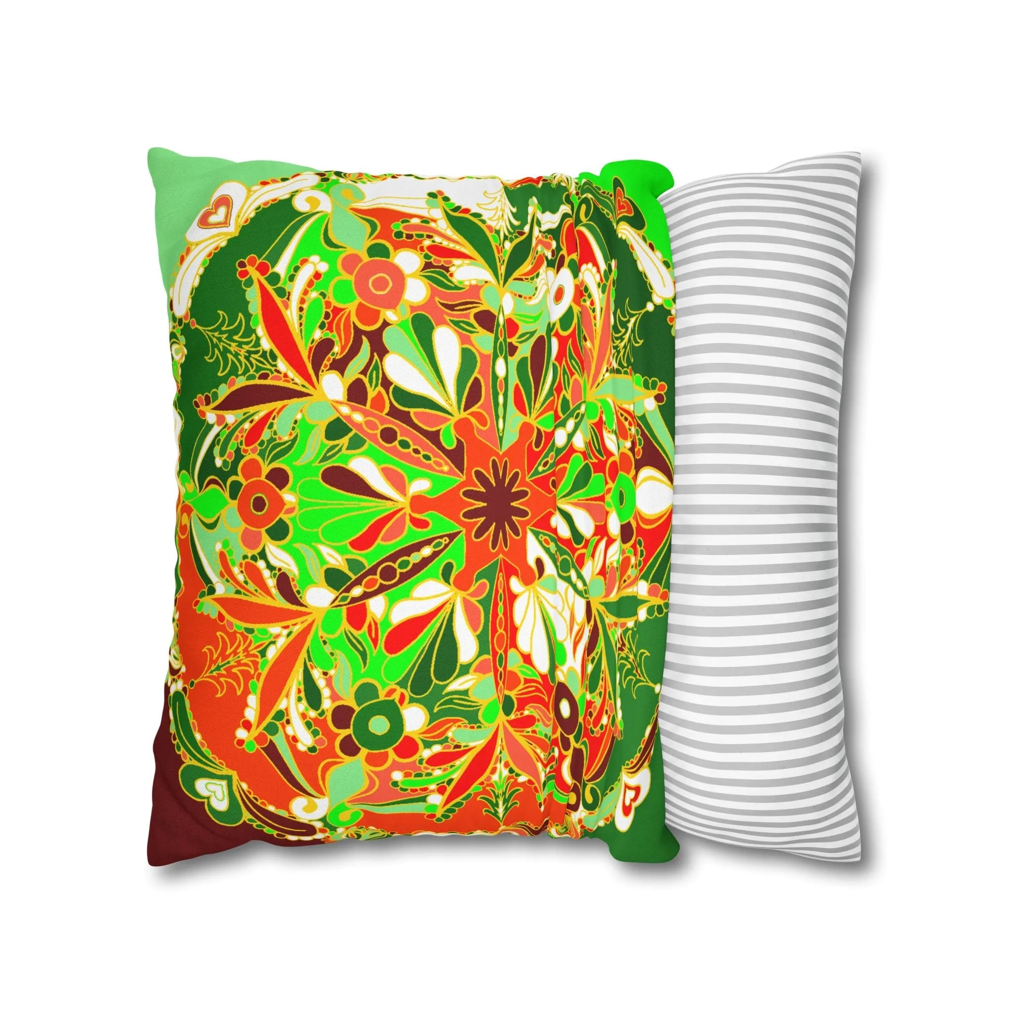 Handmade Mandala Art Pillowcase - Christmas Bed Decor