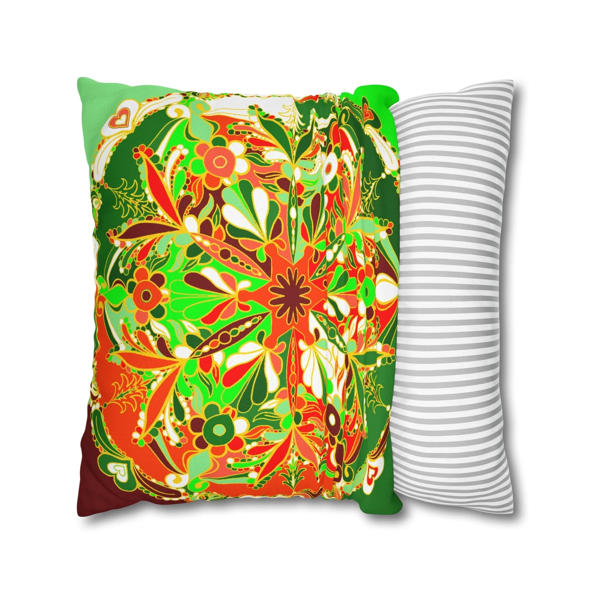 Handmade Mandala Art Pillowcase - Christmas Bed Decor