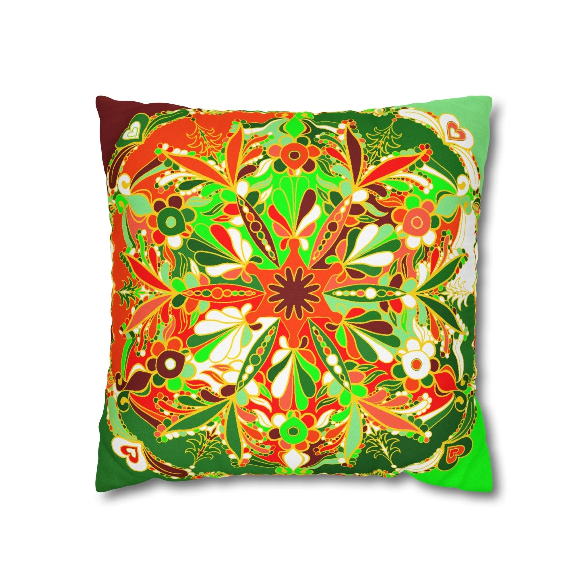 Handmade Mandala Art Pillowcase - Christmas Bed Decor