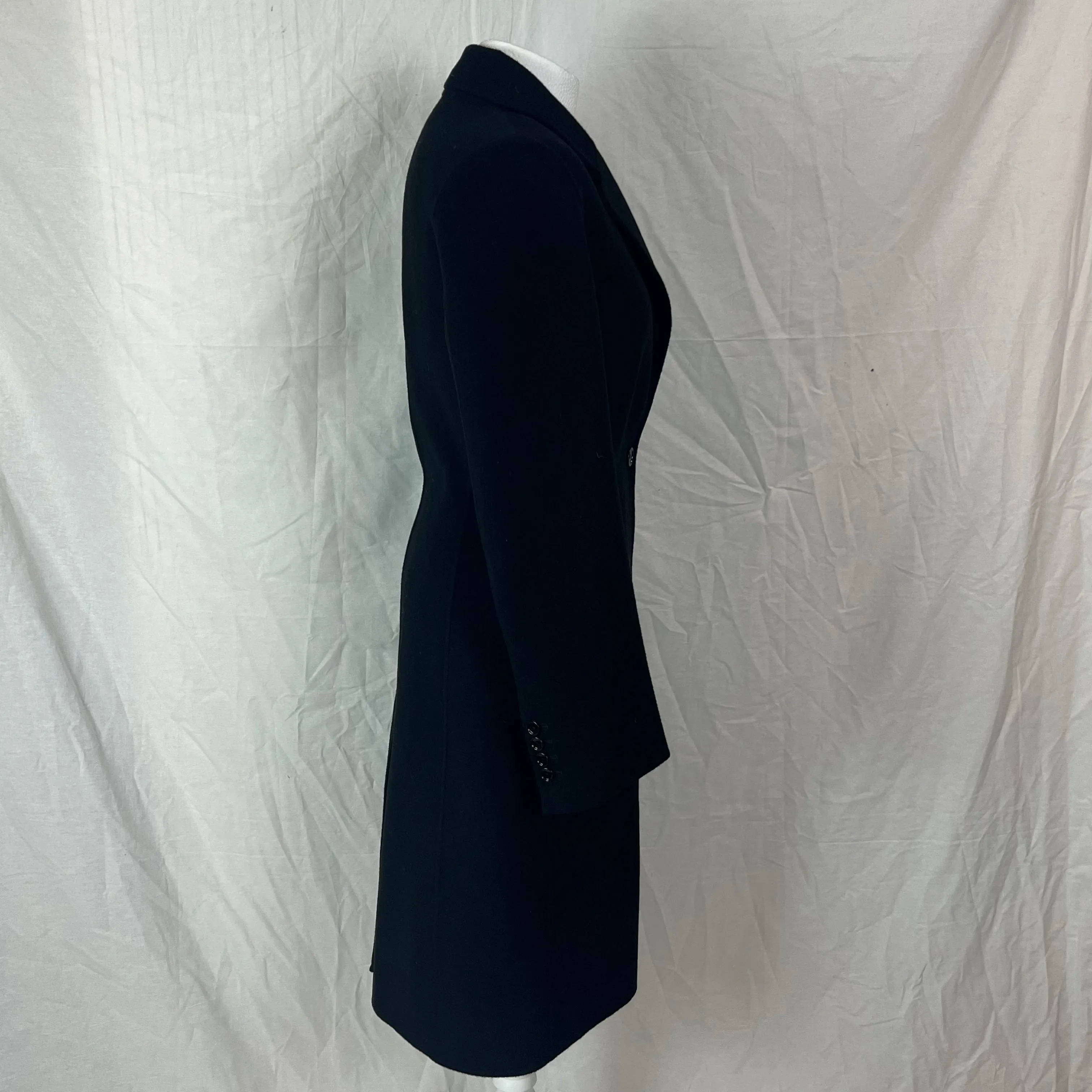 Joseph Brand New £1200 Black Wool & Cashmere Marley Coat XXS/XS