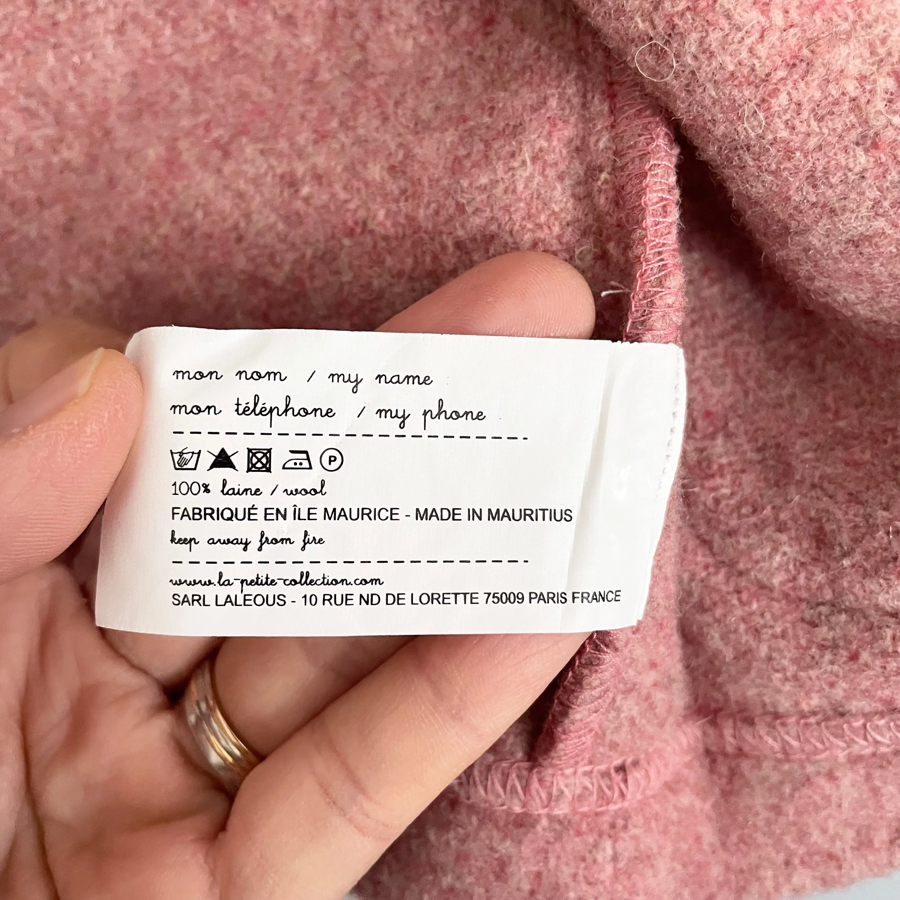 La Petite Collection / 100% Wool coat / 0-6M