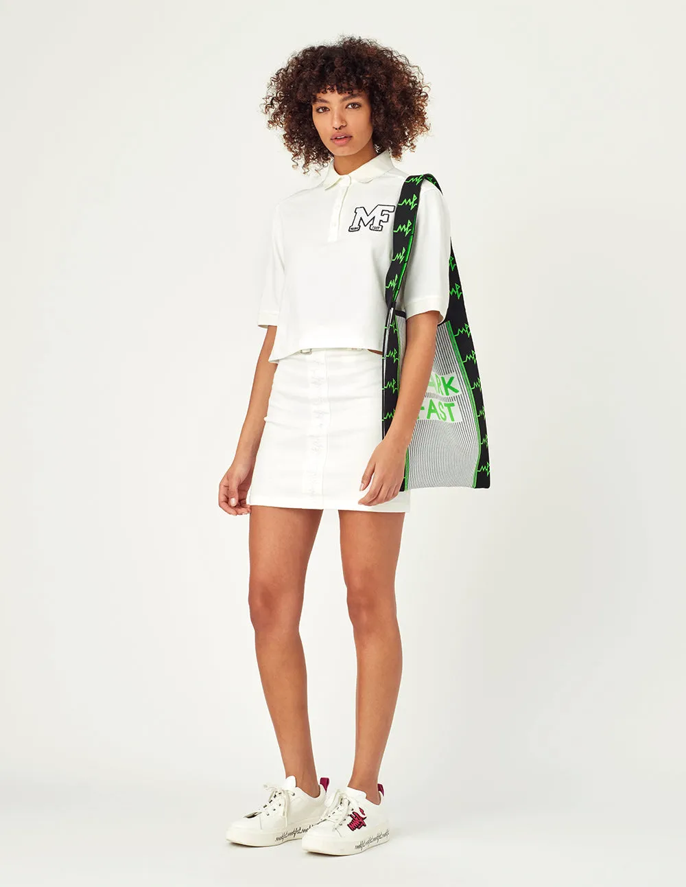 Logo graphic waist-length T-shirt