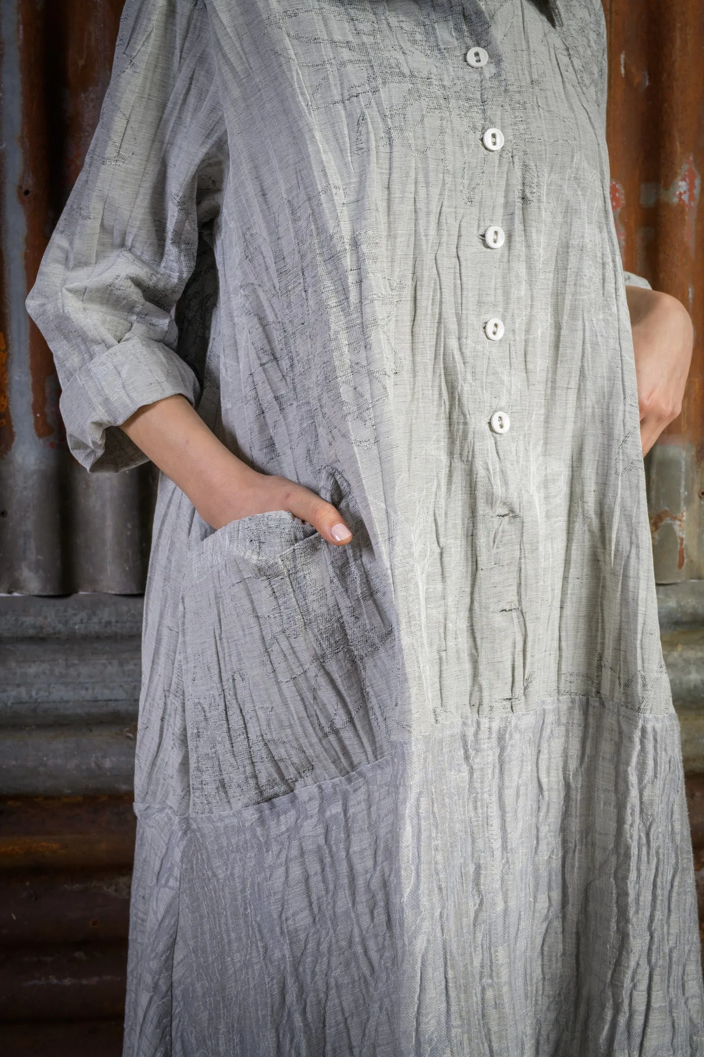 Long Dust Coat with Sunflowers Print